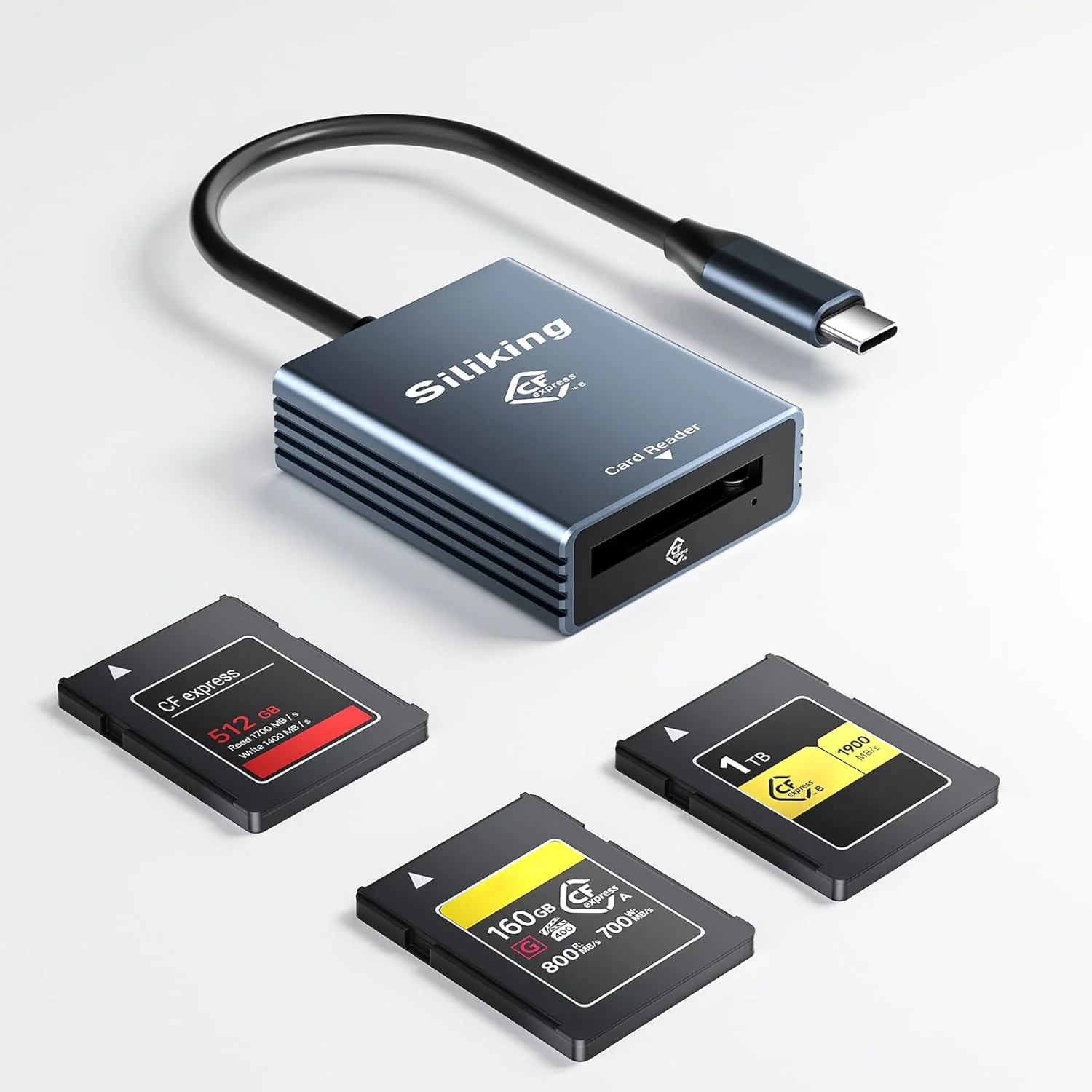 کارت خوان فوق سریع CFexpress Type B | USB 3.1 Gen2 با سرعت 10 گیگابیت بر ثانیه | سازگاری جهانی برای کارت های CF، XQD، CF Express | اتصال آسان با USB-C & A | طراحی جمع و جور و قابل حمل برای عکاسان کارت خوان فوق سریع CFexpress Type B | USB 3.1 Gen2 با سرعت 10 گیگابیت بر ثانیه | سازگاری جهانی برای کارت های CF، XQD، CF Express | اتصال آسان با USB-C & A | طراحی جمع و جور و قابل حمل برای عکاسان