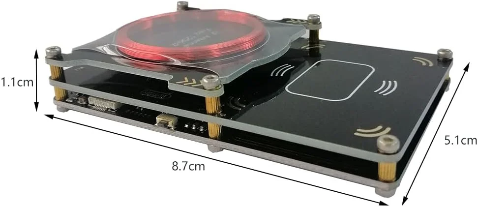 دستگاه ارتقا یافته Proxmark3 Easy V3.0 RDV4 با حافظه 512k، کارت خوان RFID داخلی، رمزگشا، 10 کارت IC ID با فرکانس HF LF دستگاه ارتقا یافته Proxmark3 Easy V3.0 RDV4 با حافظه 512k، کارت خوان RFID داخلی، رمزگشا، 10 کارت IC ID با فرکانس HF LF