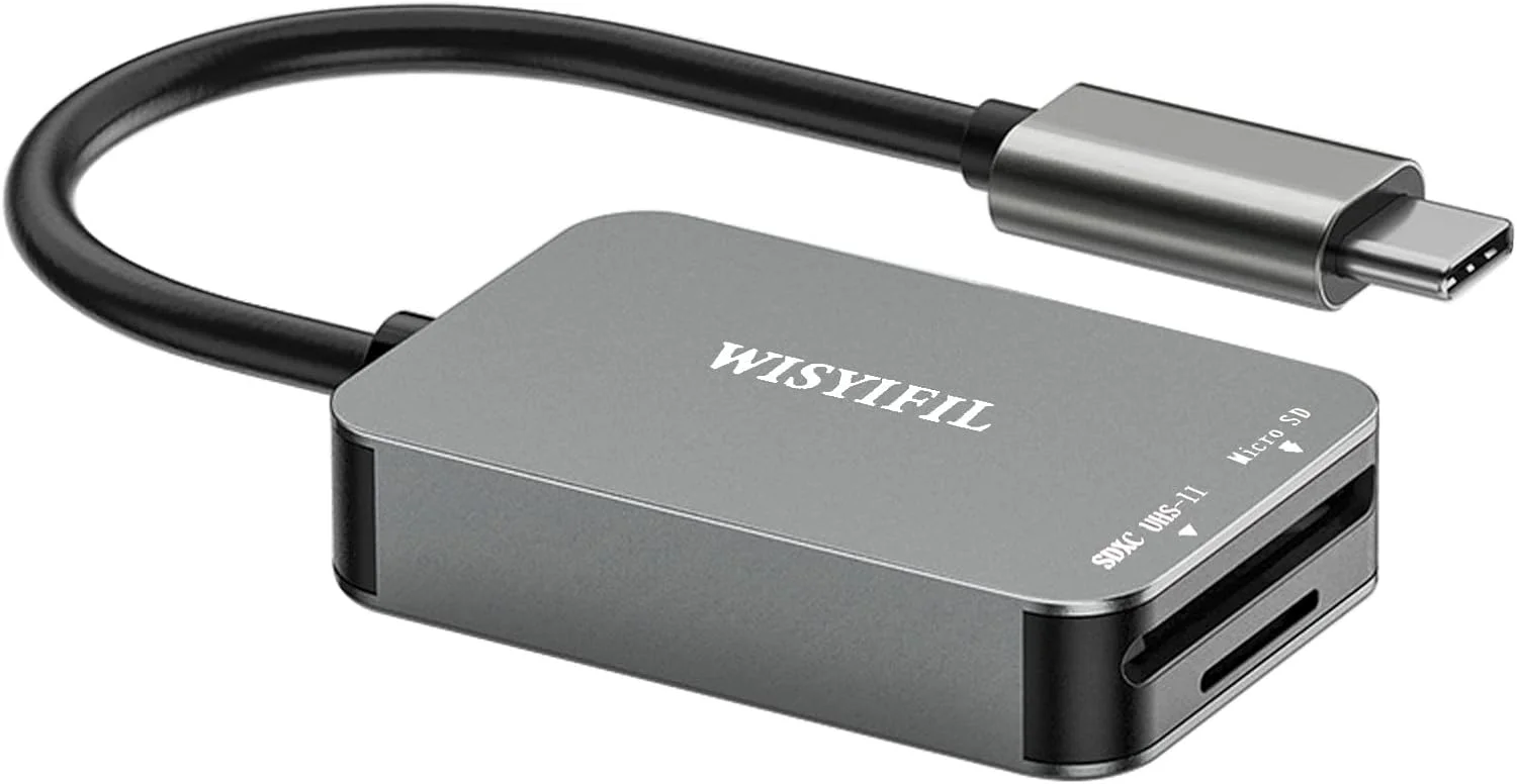 کارت خوان پرسرعت UHS-II، کارت خوان حافظه USB C SD 4.0، برای کارت های SDXC، SDHC، SD، MMC، Micro SDXC، Micro SD، Micro SDHC، کارت های UHS-II UHS-I، سازگار با MacBook Pro، iPad Pro Samsung S21 کارت خوان پرسرعت UHS-II، کارت خوان حافظه USB C SD 4.0، برای کارت های SDXC، SDHC، SD، MMC، Micro SDXC، Micro SD، Micro SDHC، کارت های UHS-II UHS-I، سازگار با MacBook Pro، iPad Pro Samsung S21