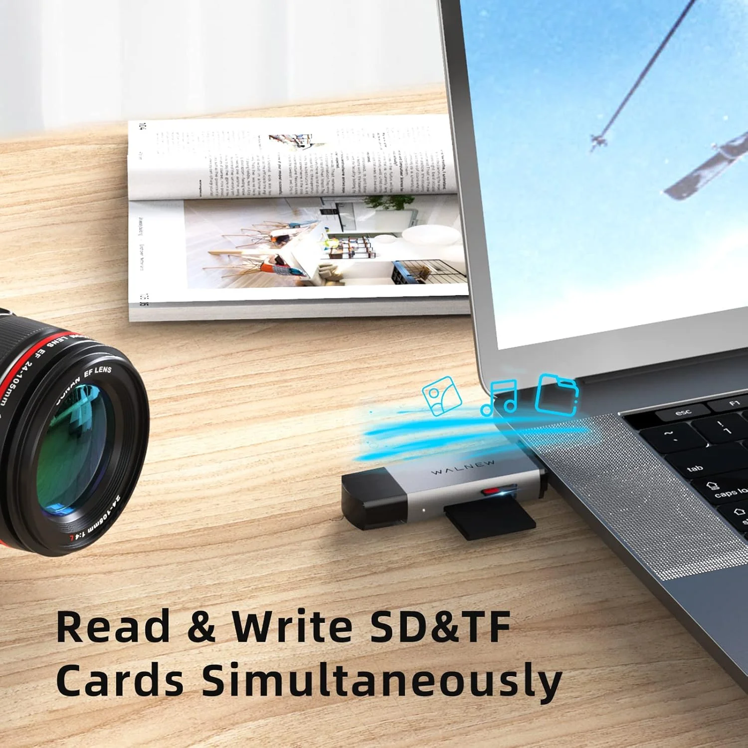 کارت خوان SD، آداپتور کارت حافظه USB 3.0 و USB-C به SD/TF برای مک، مک بوک، کامپیوتر/PC، لپ تاپ، آیپد 10، آیفون 15 پرو/مکس، تلفن اندروید سامسونگ گلکسی، پشتیبانی از UHS-I SDHC/SDXC/MicroSD کارت خوان SD، آداپتور کارت حافظه USB 3.0 و USB-C به SD/TF برای مک، مک بوک، کامپیوتر/PC، لپ تاپ، آیپد 10، آیفون 15 پرو/مکس، تلفن اندروید سامسونگ گلکسی، پشتیبانی از UHS-I SDHC/SDXC/MicroSD