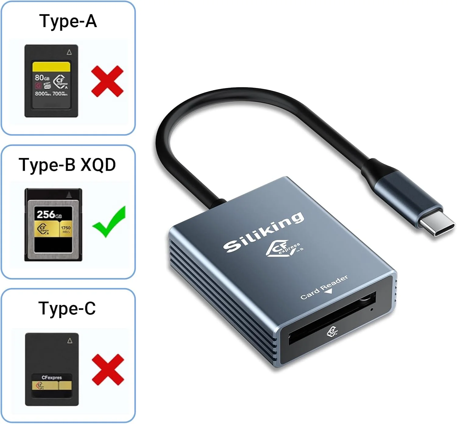 کارت خوان فوق سریع CFexpress Type B | USB 3.1 Gen2 با سرعت 10 گیگابیت بر ثانیه | سازگاری جهانی برای کارت های CF، XQD، CF Express | اتصال آسان با USB-C & A | طراحی جمع و جور و قابل حمل برای عکاسان کارت خوان فوق سریع CFexpress Type B | USB 3.1 Gen2 با سرعت 10 گیگابیت بر ثانیه | سازگاری جهانی برای کارت های CF، XQD، CF Express | اتصال آسان با USB-C & A | طراحی جمع و جور و قابل حمل برای عکاسان