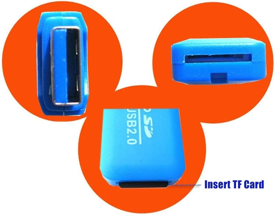 مجموعه 6 عددی کارت خوان میکرو SD مدل SDXC TF USB 2.0 T-Flash MicroSD TransFlash، آداپتور کارت خوان حافظه کوچک و خنک برای تلفن های اندرویدی، دوربین، PDA، MP3، MP4، کامپیوتر، مک، تبلت و تی وی باکس