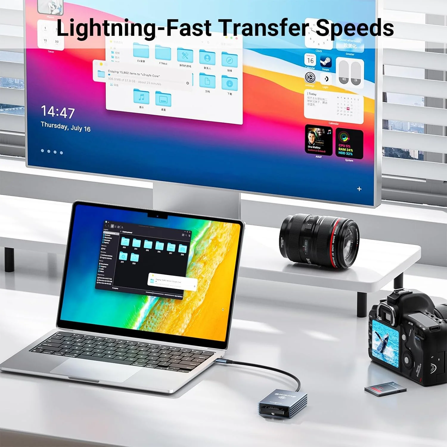 کارت خوان فوق سریع CFexpress Type B | USB 3.1 Gen2 با سرعت 10 گیگابیت بر ثانیه | سازگاری جهانی برای کارت های CF، XQD، CF Express | اتصال آسان با USB-C & A | طراحی جمع و جور و قابل حمل برای عکاسان کارت خوان فوق سریع CFexpress Type B | USB 3.1 Gen2 با سرعت 10 گیگابیت بر ثانیه | سازگاری جهانی برای کارت های CF، XQD، CF Express | اتصال آسان با USB-C & A | طراحی جمع و جور و قابل حمل برای عکاسان