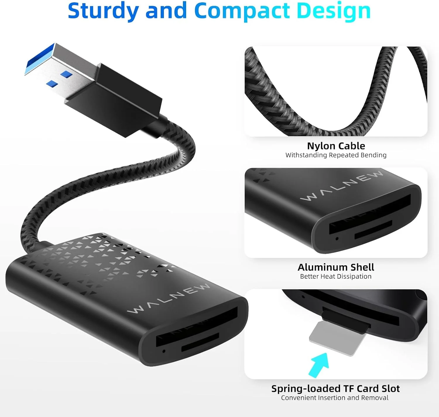 کارت خوان SD با UHS-II، کارت خوان حافظه WALNEW SD 4.0 USB 3.0 برای سیستم عامل مک، ویندوز، اندروید بر روی کامپیوتر، لپ تاپ و دوربین، آداپتور کارت SD از کارت های SD/Micro SD/SDXC/SDHC/RS-MMC/UHS-I/UHS-II پشتیبانی می کند. کارت خوان SD با UHS-II، کارت خوان حافظه WALNEW SD 4.0 USB 3.0 برای سیستم عامل مک، ویندوز، اندروید بر روی کامپیوتر، لپ تاپ و دوربین، آداپتور کارت SD از کارت های SD/Micro SD/SDXC/SDHC/RS-MMC/UHS-I/UHS-II پشتیبانی می کند.