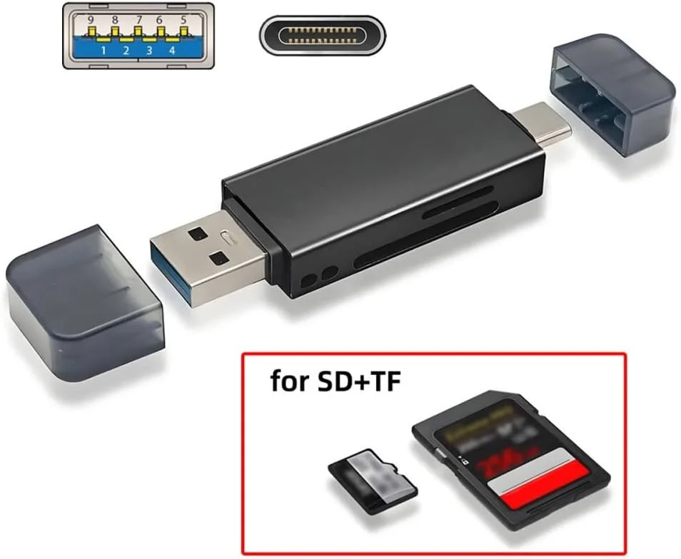 کارت خوان Xiwai Type-C و USB 3.0 برای کارت های SD و TF (T-Flash) مناسب تبلت، دوربین، لپ تاپ و گوشی های سری Mate