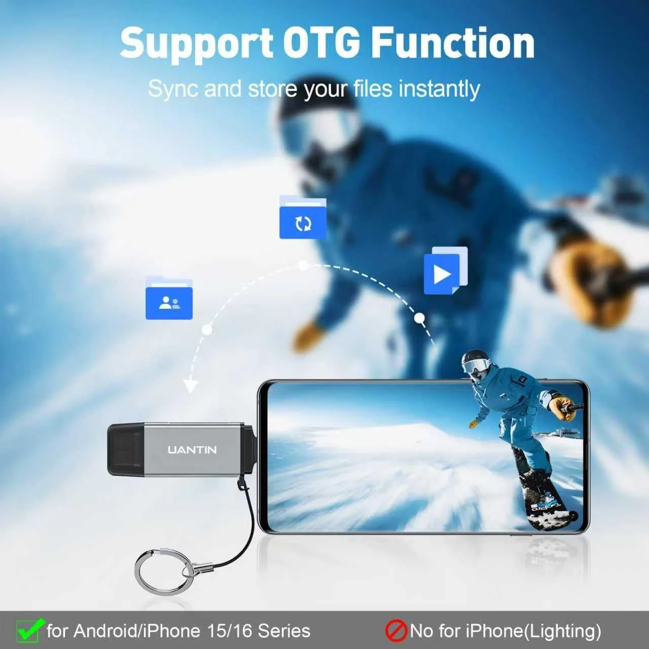 کارت خوان SD USB C، کارت خوان حافظه دو اسلاته پرسرعت، آداپتور USB 3.0 به کارت Micro SD برای SD/MicroSD/SDHC/SDXC/MMC، سازگار با آیفون 16، مک بوک پرو/ایر، آیپد پرو، گلکسی - خاکستری