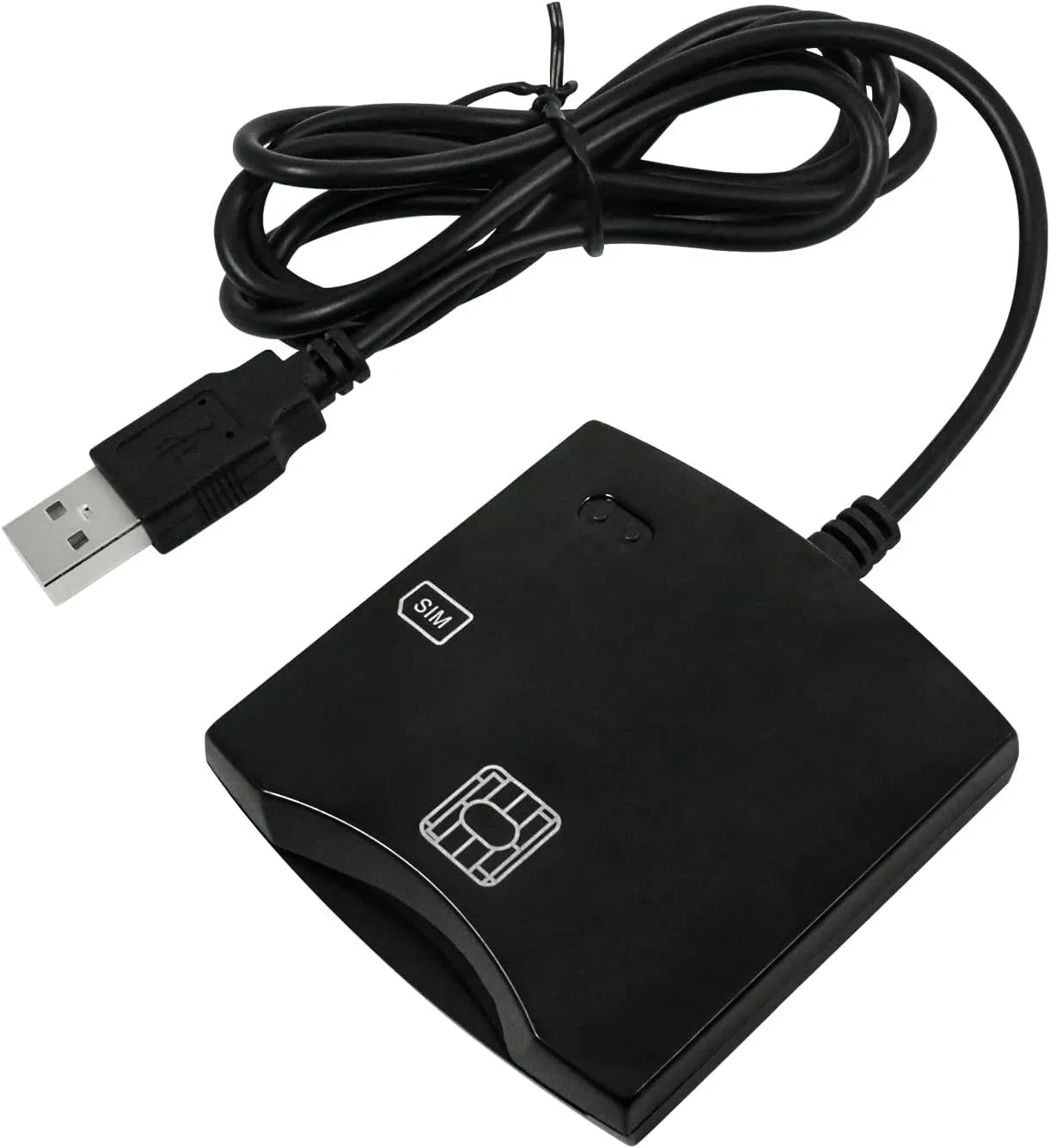 دستگاه کارت خوان هوشمند سیم کارت: کارت خوان EMV، برنامه نویس، کارت خوان USB ISO7816 برای مصارف نظامی و دولتی + کیت SDK - کارت خوان با سیستم عامل مک، ویندوز، لینوکس (مشکی)