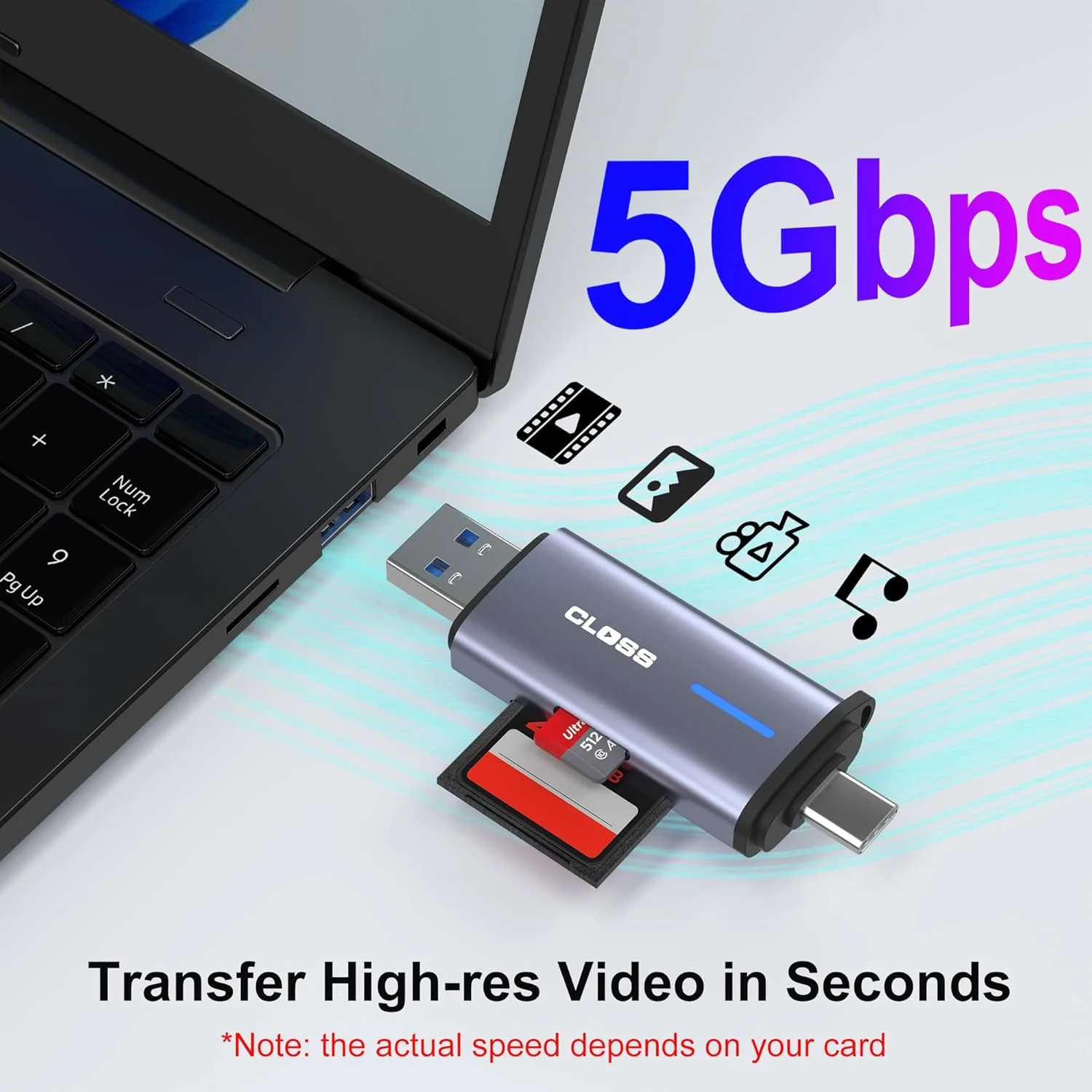 کارت خوان USB 3.0 SD، کارت خوان حافظه دوگانه 2 در 1 Type-C و USB-A با سرعت 5 گیگابیت بر ثانیه برای SD/Micro SD/SDHC/SDXC/MMC/UHS-I، سازگار با آیفون 16/15، مک بوک، آیپد، اندروید، کامپیوتر، لپ تاپ، دوربین کارت خوان USB 3.0 SD، کارت خوان حافظه دوگانه 2 در 1 Type-C و USB-A با سرعت 5 گیگابیت بر ثانیه برای SD/Micro SD/SDHC/SDXC/MMC/UHS-I، سازگار با آیفون 16/15، مک بوک، آیپد، اندروید، کامپیوتر، لپ تاپ، دوربین