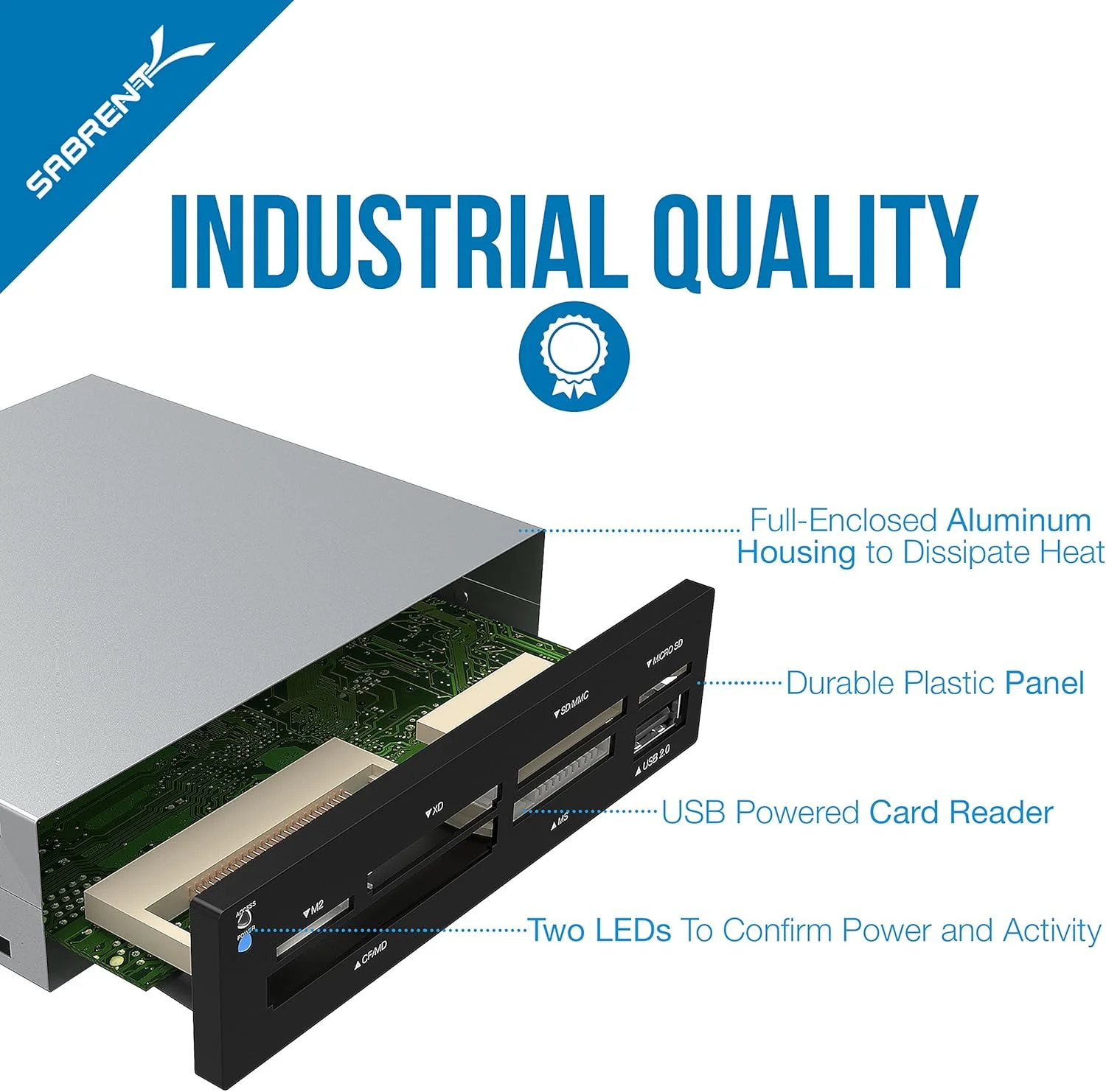 کارت خوان/نویسنده چند منظوره داخلی سابرنت 74 در 1 با پورت USB (CR-USNT) کارت خوان/نویسنده چند منظوره داخلی سابرنت 74 در 1 با پورت USB (CR-USNT)