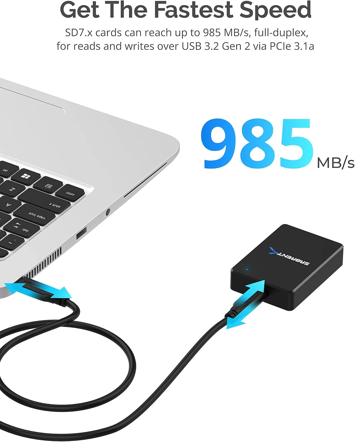 کارت خوان SD Express 7.1 سبرنت با پورت USB 3.2 Type-C و Type-A مدل (CR-SDX7) کارت خوان SD Express 7.1 سبرنت با پورت USB 3.2 Type-C و Type-A مدل (CR-SDX7)