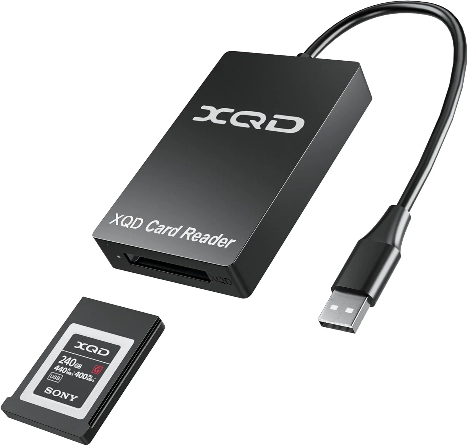 کارت خوان Lexar 2933x/1400x XQD - آداپتور USB 3.0 با سرعت 5 گیگابیت بر ثانیه برای سری Sony G/M، ویندوز/مک/لینوکس