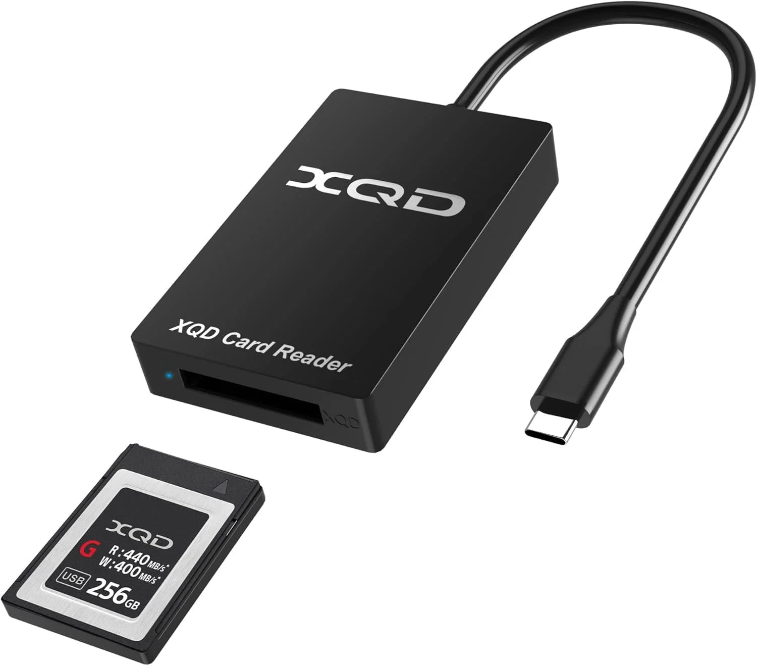 کارت خوان XQD - آداپتور کارت خوان حافظه USB C XQD با سرعت 5 گیگابیت بر ثانیه سازگار با کارت XQD سری G/M، کارت USB Mark Xqd Lexar 2933x/1400x برای اندروید/ویندوز/مک OS/لینوکس/آیفون 16 15