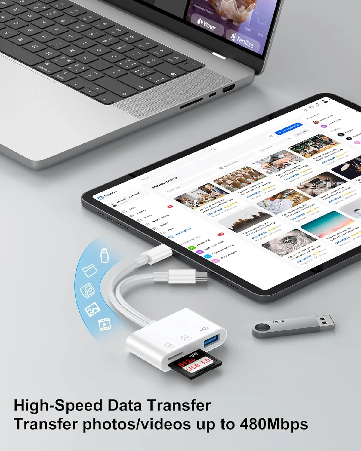 کارت خوان SD برای آیفون، آیپد، سامسونگ، کارت خوان حافظه SD دو پورت USB C و لایتنینگ، آداپتور دوربین USB، اتصال و پخش، نمایشگر کارت دوربین بازی Trail، پشتیبانی از کارت SD/TF کارت خوان SD برای آیفون، آیپد، سامسونگ، کارت خوان حافظه SD دو پورت USB C و لایتنینگ، آداپتور دوربین USB، اتصال و پخش، نمایشگر کارت دوربین بازی Trail، پشتیبانی از کارت SD/TF