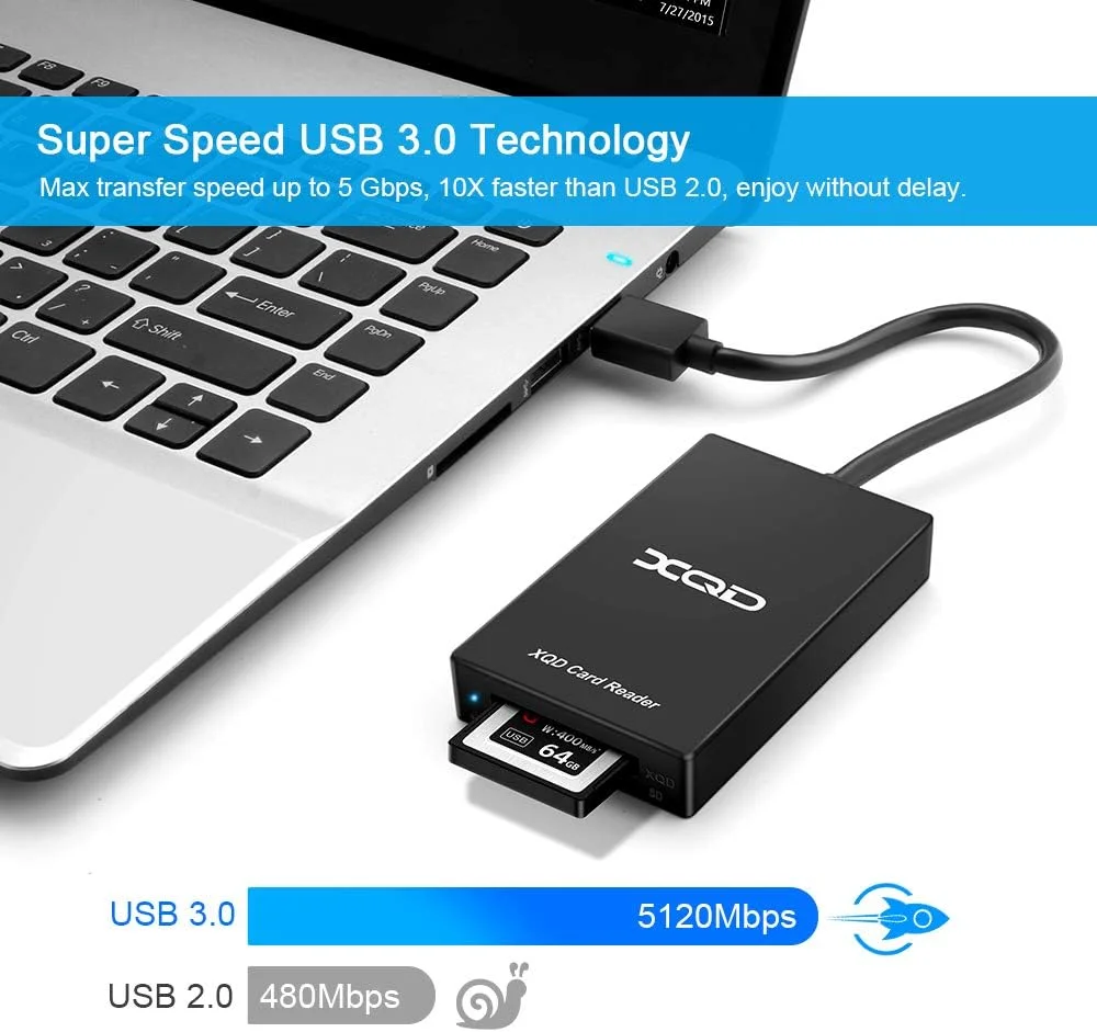 کارت خوان XQD USB 3.0 کارت خوان XQD SD کارت خوان Sony XQD کارت خوان 2 در 1 کارت خوان حافظه سرعت فوق العاده 5Gpbs برای سری Sony G/M، Lexar 2933x/1400x USB Mark کارت XQD، کارت SD/SDHC/SDXC برای ویندوز/مک کارت خوان XQD USB 3.0 کارت خوان XQD SD کارت خوان Sony XQD کارت خوان 2 در 1 کارت خوان حافظه سرعت فوق العاده 5Gpbs برای سری Sony G/M، Lexar 2933x/1400x USB Mark کارت XQD، کارت SD/SDHC/SDXC برای ویندوز/مک
