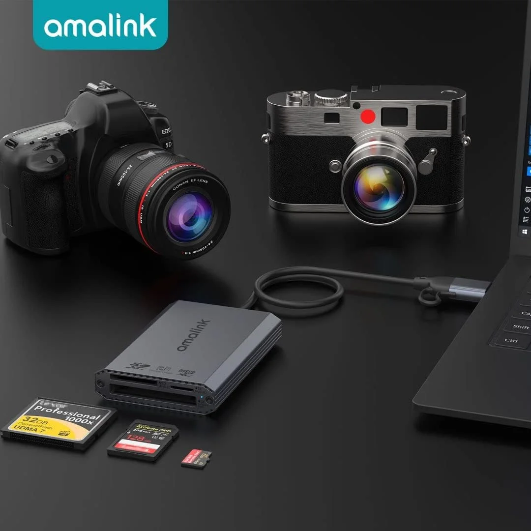 کارت خوان UHS-II SD. آداپتور کارت خوان سه گانه USB-A/USB-C CF Compact Flash. پشتیبانی از CF/UHS-II/UHS-I SD/SDHC/SDXC، سازگار با ویندوز، مک OS کارت خوان UHS-II SD. آداپتور کارت خوان سه گانه USB-A/USB-C CF Compact Flash. پشتیبانی از CF/UHS-II/UHS-I SD/SDHC/SDXC، سازگار با ویندوز، مک OS