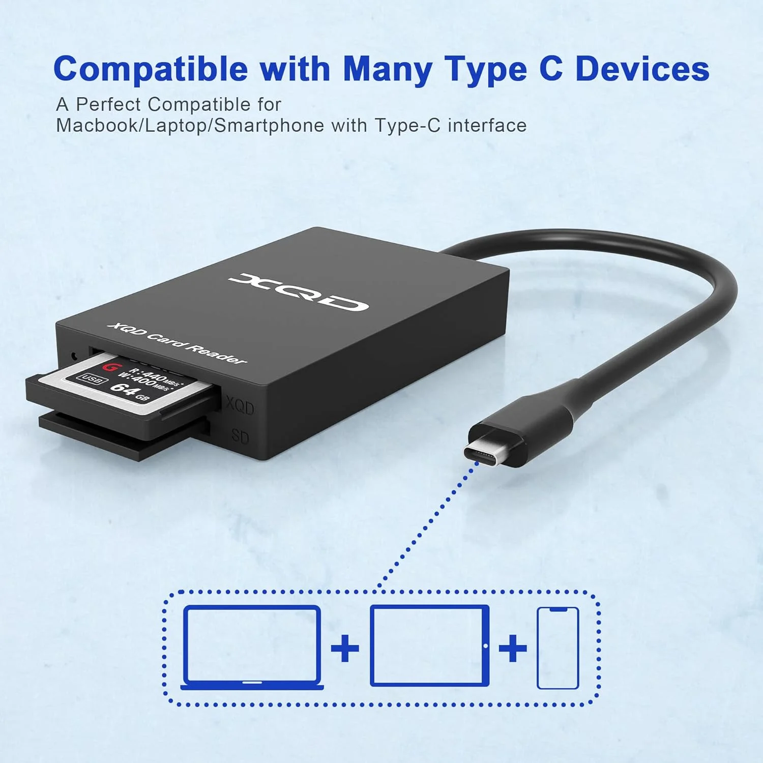 کارت خوان XQD USB C کارت خوان دوگانه XQD/SD با سرعت فوق العاده 5 گیگابیت بر ثانیه، پشتیبانی از سری Sony G/M، Lexar 2933x/1400x USB Mark XQD، کارت SD برای ویندوز/مک OS، کارت خوان Type-C XQD کارت خوان XQD USB C کارت خوان دوگانه XQD/SD با سرعت فوق العاده 5 گیگابیت بر ثانیه، پشتیبانی از سری Sony G/M، Lexar 2933x/1400x USB Mark XQD، کارت SD برای ویندوز/مک OS، کارت خوان Type-C XQD