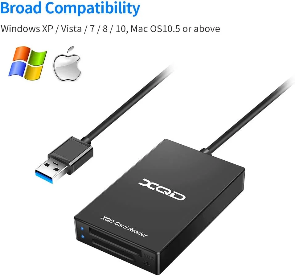 کارت خوان XQD USB 3.0 کارت خوان XQD SD کارت خوان Sony XQD کارت خوان 2 در 1 کارت خوان حافظه سرعت فوق العاده 5Gpbs برای سری Sony G/M، Lexar 2933x/1400x USB Mark کارت XQD، کارت SD/SDHC/SDXC برای ویندوز/مک کارت خوان XQD USB 3.0 کارت خوان XQD SD کارت خوان Sony XQD کارت خوان 2 در 1 کارت خوان حافظه سرعت فوق العاده 5Gpbs برای سری Sony G/M، Lexar 2933x/1400x USB Mark کارت XQD، کارت SD/SDHC/SDXC برای ویندوز/مک