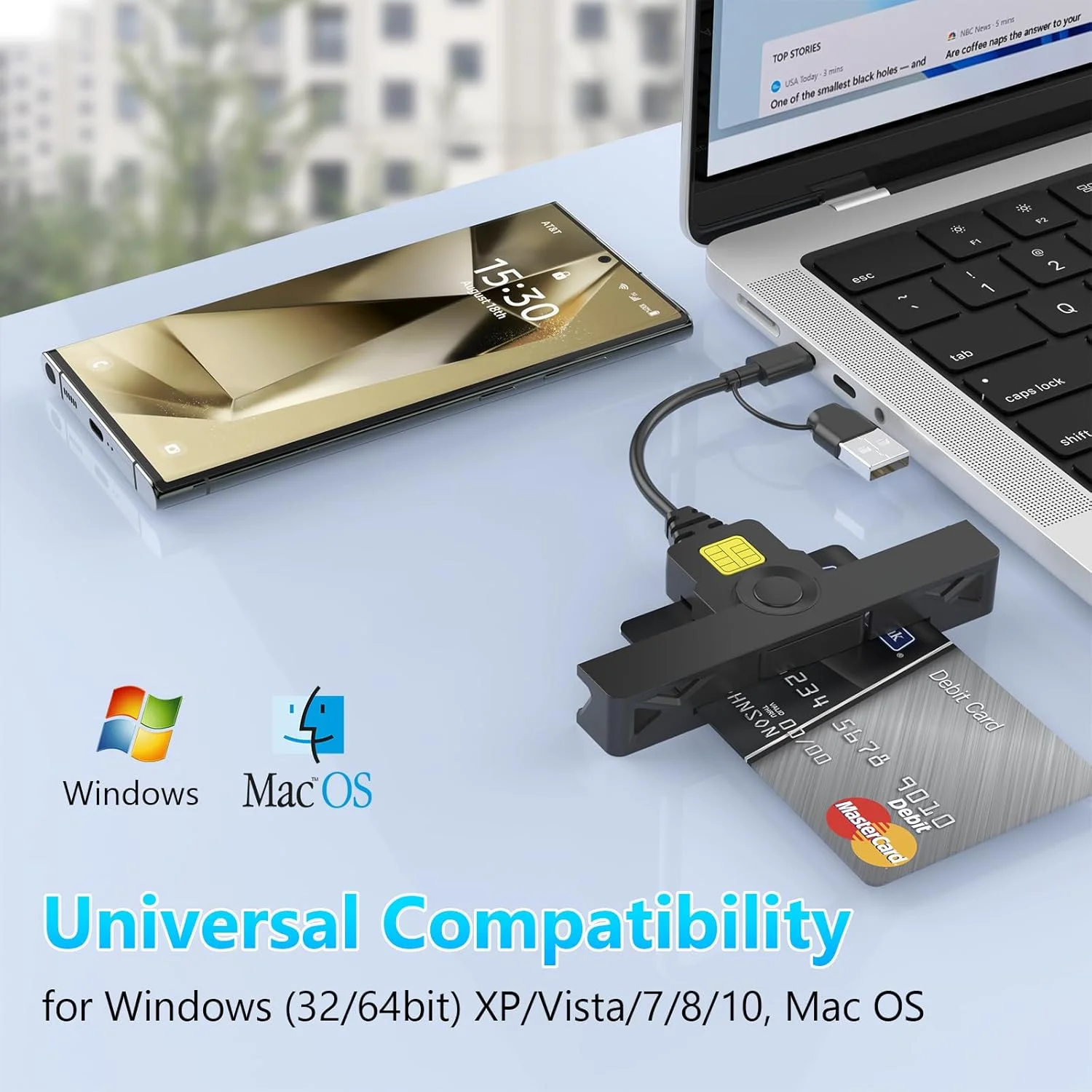 کارتخوان CAC نظامی USB C، کارتخوان هوشمند CAC USB نظامی DOD، کارتخوان 2 در 1 USB/Type C با قابلیت اتصال سوییچ، کارتخوان ID CAC سازگار با Mac Os، Windows، Linux، مشکی کارتخوان CAC نظامی USB C، کارتخوان هوشمند CAC USB نظامی DOD، کارتخوان 2 در 1 USB/Type C با قابلیت اتصال سوییچ، کارتخوان ID CAC سازگار با Mac Os، Windows، Linux، مشکی