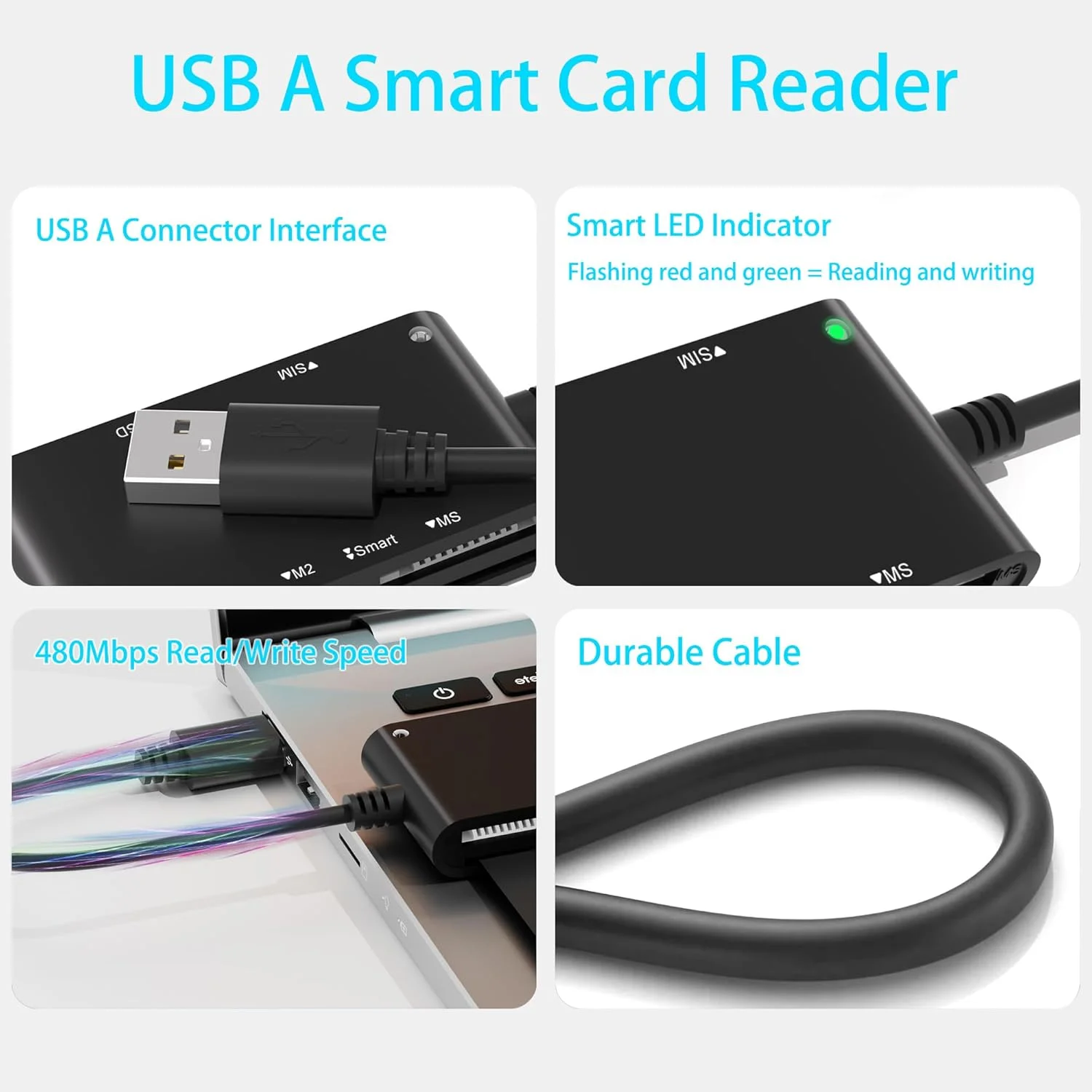 کارت خوان سیم کارت CAC، کارت خوان هوشمند نظامی، آداپتور کارت USB 6 در 1 DOD نظامی برای کارت های Common Access/SIM/SD/TF/MS/M2/ID/IC، آداپتور سیم کارت USB A سازگار با ویندوز، لینوکس/یونیکس، MacOS X کارت خوان سیم کارت CAC، کارت خوان هوشمند نظامی، آداپتور کارت USB 6 در 1 DOD نظامی برای کارت های Common Access/SIM/SD/TF/MS/M2/ID/IC، آداپتور سیم کارت USB A سازگار با ویندوز، لینوکس/یونیکس، MacOS X