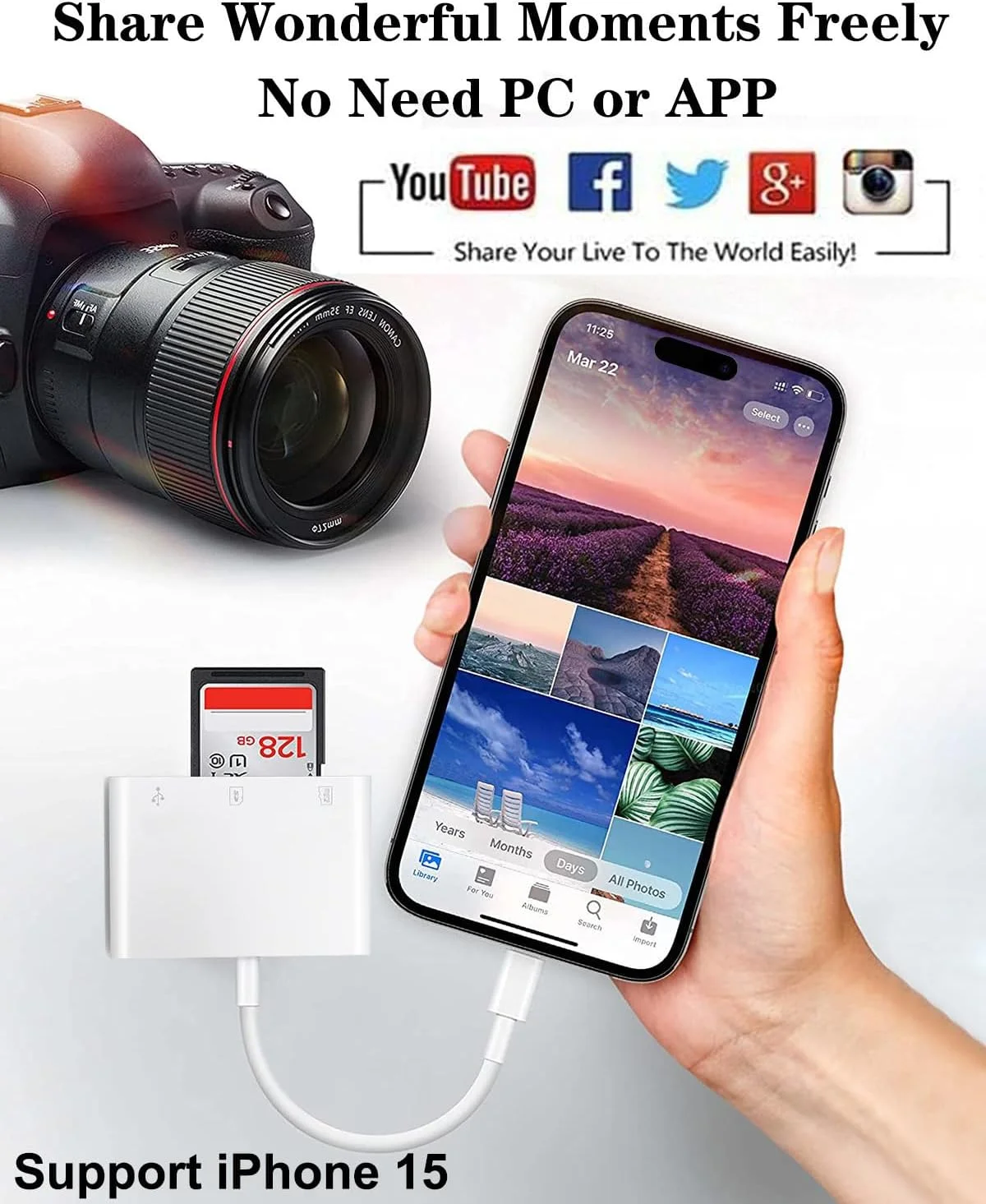 تبدیل USB-C به کارت حافظه SD اپل، آداپتور کارت دوربین 3 در 1 USB-C با پورت SD/TF و USB برای آیفون 15/16/17، مک بوک ایر/پرو، آیپد ایر/پرو، آی مک، گلکسی S25/S24 تبدیل USB-C به کارت حافظه SD اپل، آداپتور کارت دوربین 3 در 1 USB-C با پورت SD/TF و USB برای آیفون 15/16/17، مک بوک ایر/پرو، آیپد ایر/پرو، آی مک، گلکسی S25/S24