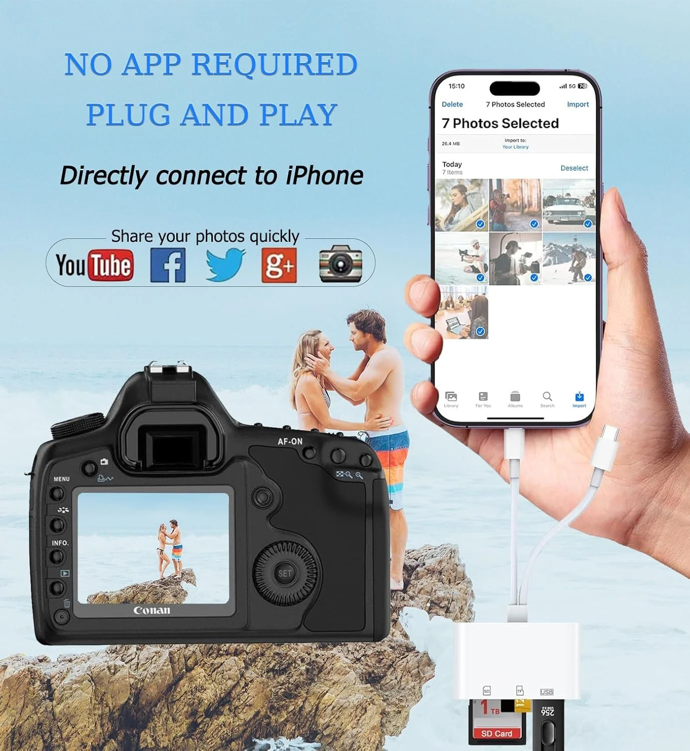 کارت خوان SD برای آیفون، آیپد، USB C و لایتنینگ با پورت دوگانه، آداپتور کارت حافظه برای آداپتور دوربین، پشتیبانی از SD، Micro SD، USB 3.0، بدون نیاز به برنامه یا درایور کارت خوان SD برای آیفون، آیپد، USB C و لایتنینگ با پورت دوگانه، آداپتور کارت حافظه برای آداپتور دوربین، پشتیبانی از SD، Micro SD، USB 3.0، بدون نیاز به برنامه یا درایور