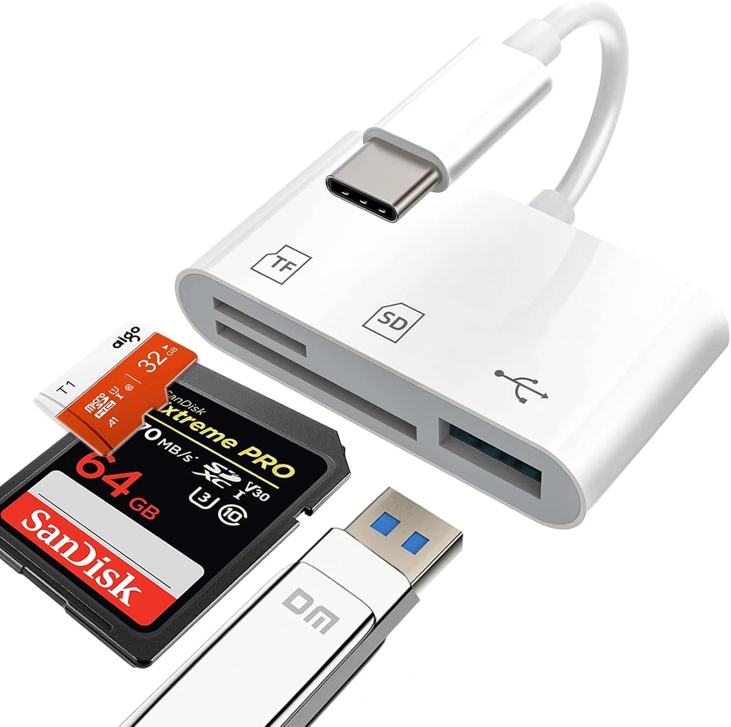 آداپتور کارت خوان USB C به SD، 3 در 1، کارت خوان دوربین USB Type C با درگاه های SD Micro SD USB 3 برای iPhone 15 Pro Max، MacBook Pro/Air، Chromebook، Galaxy و سایر دستگاه های USB-C آداپتور کارت خوان USB C به SD، 3 در 1، کارت خوان دوربین USB Type C با درگاه های SD Micro SD USB 3 برای iPhone 15 Pro Max، MacBook Pro/Air، Chromebook، Galaxy و سایر دستگاه های USB-C