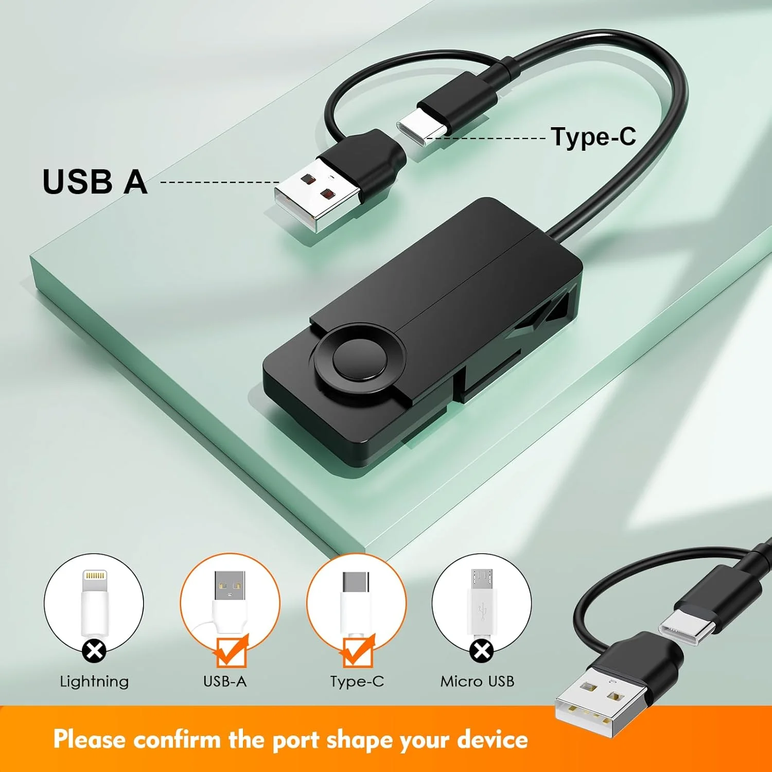 کارت خوان CAC دو در یک USB/Type C با اتصال دوگانه، کارت خوان هوشمند نوع C سازگار با ویندوز و مک OS، کوچک، تاشو، اتصال آسان، مشکی کارت خوان CAC دو در یک USB/Type C با اتصال دوگانه، کارت خوان هوشمند نوع C سازگار با ویندوز و مک OS، کوچک، تاشو، اتصال آسان، مشکی