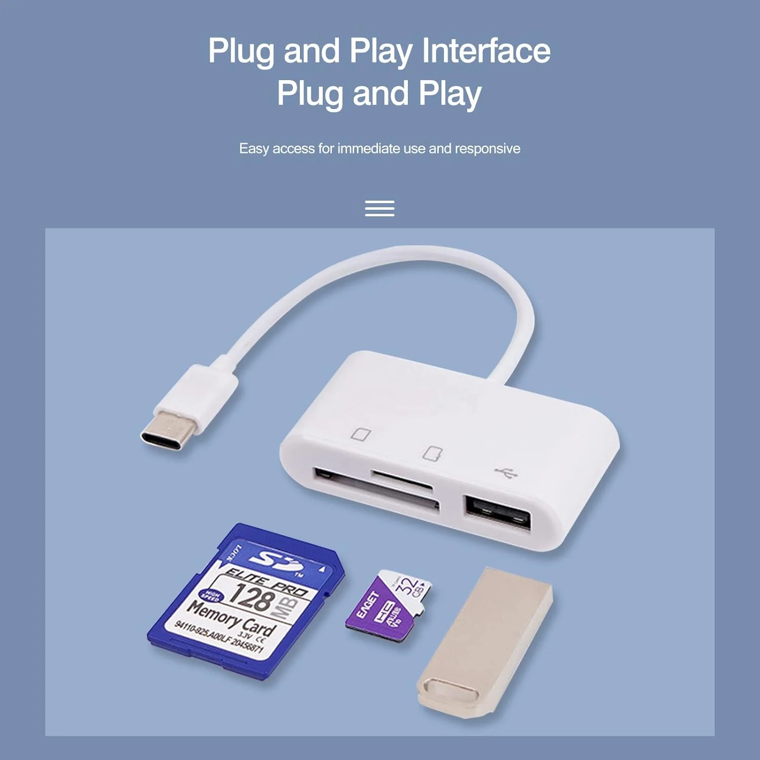 [بسته 2 عددی] کارت خوان SD برای اندروید، آداپتور کارت Micro SD به USB، کارت خوان USB C SD برای کارت حافظه دوربین، کارت خوان SD Wansurs برای پد تلفن PC