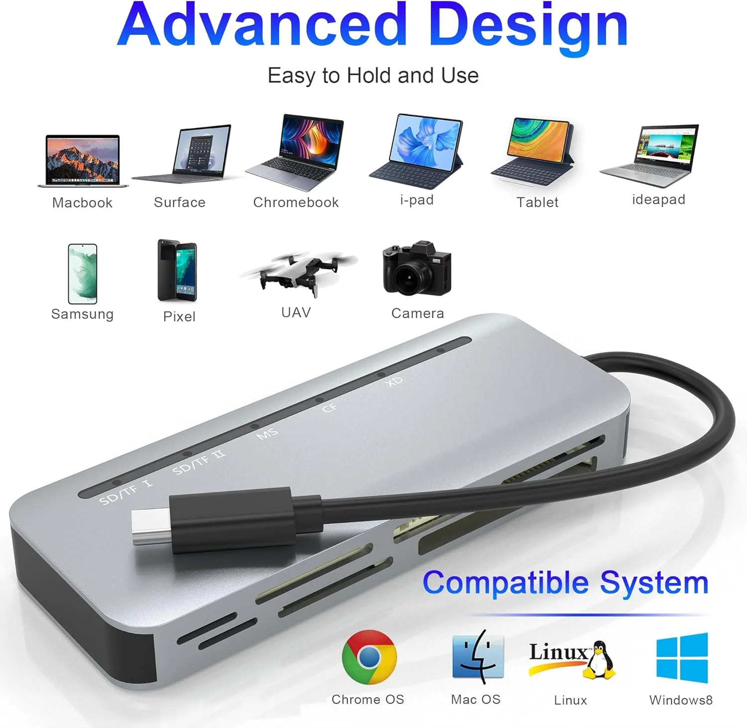 کارت خوان حافظه USB C Pro Duo با سرعت 5 گیگابیت بر ثانیه - کارت خوان 7 در 1 XD، کارت خوان SD USBC برای SD/TF/CF/XD/MS، کارت خوان چندگانه آلومینیومی پرسرعت برای دوربین، تلفن 15 16، تبلت، لپ تاپ، اندروید کارت خوان حافظه USB C Pro Duo با سرعت 5 گیگابیت بر ثانیه - کارت خوان 7 در 1 XD، کارت خوان SD USBC برای SD/TF/CF/XD/MS، کارت خوان چندگانه آلومینیومی پرسرعت برای دوربین، تلفن 15 16، تبلت، لپ تاپ، اندروید