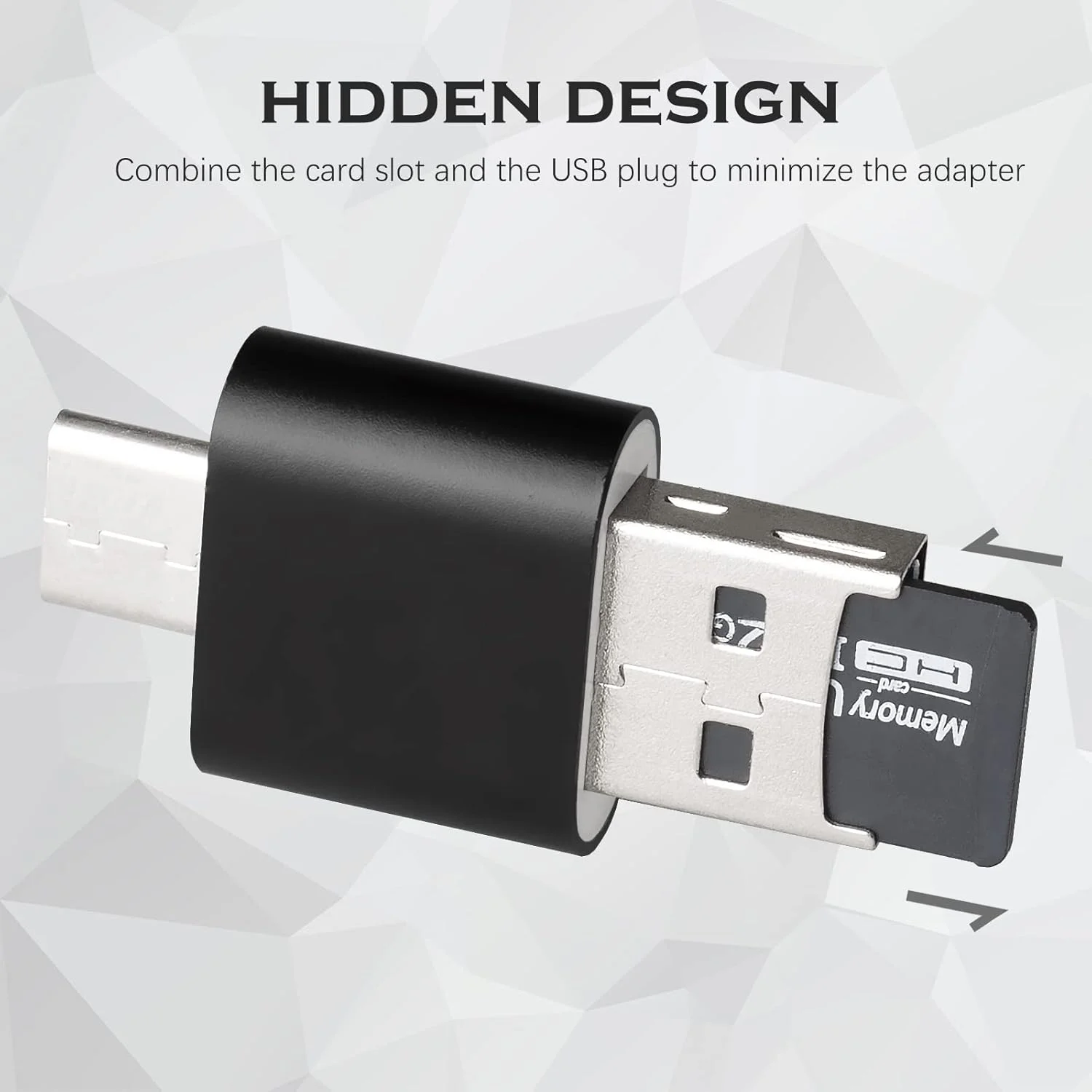 [بسته 2 عددی] کارت خوان میکرو SD برای تلفن اندروید، آداپتور میکرو SD به USB، کارت خوان مینی USB C برای کارت حافظه دوربین، کارت خوان Wansurs برای کامپیوتر و تلفن اندروید