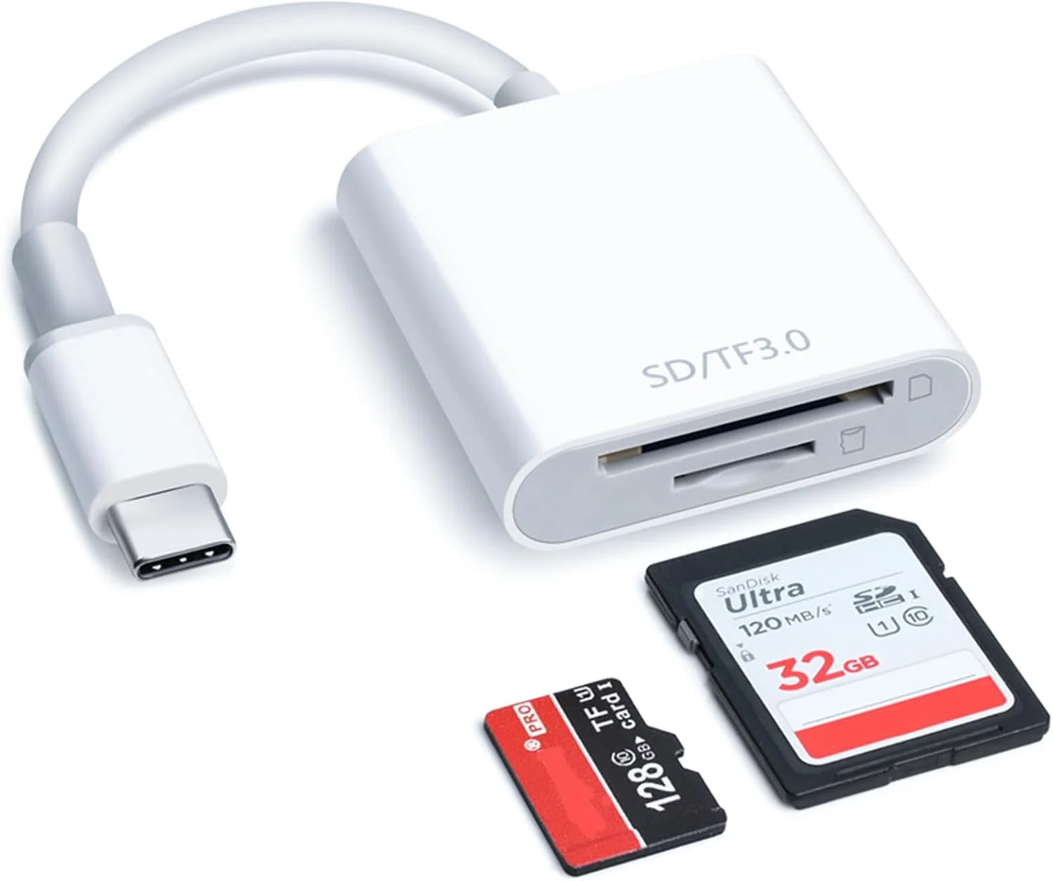 کارت خوان USB C SD TF، آداپتور کارت SD با دو درگاه SD MicroSD برای آیفون 15 16 آیپد مک مک بوک لپ تاپ، کارت خوان حافظه دوربین USB-C/TypeC با سرعت بالا، 2 درگاه Plug & Play