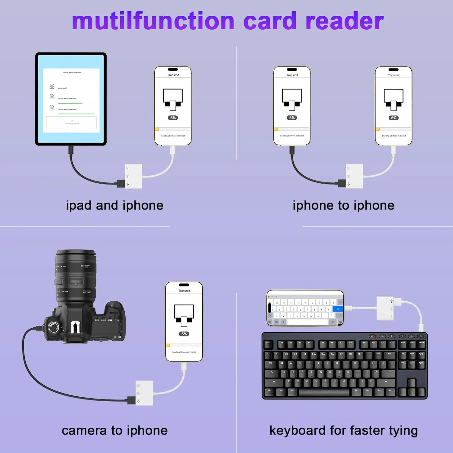 کارت خوان USB C SD، آداپتور کارت حافظه USB-C به SD برای آیپد/مک/لپ تاپ، آداپتور کارت حافظه دوگانه USBC/Type C برای آیپد پرو ایر مینی، مک بوک پرو ایر، برای سامسونگ گلکسی، MicroSD کارت خوان USB C SD، آداپتور کارت حافظه USB-C به SD برای آیپد/مک/لپ تاپ، آداپتور کارت حافظه دوگانه USBC/Type C برای آیپد پرو ایر مینی، مک بوک پرو ایر، برای سامسونگ گلکسی، MicroSD