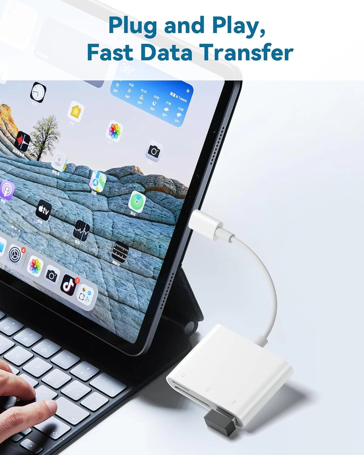 کارت خوان USB-C SD، آداپتور کارت حافظه 3 در 1، دو اسلات با پورت USB برای تلفن، آیپد، مک بوک، دستگاه های اندرویدی کارت خوان USB-C SD، آداپتور کارت حافظه 3 در 1، دو اسلات با پورت USB برای تلفن، آیپد، مک بوک، دستگاه های اندرویدی