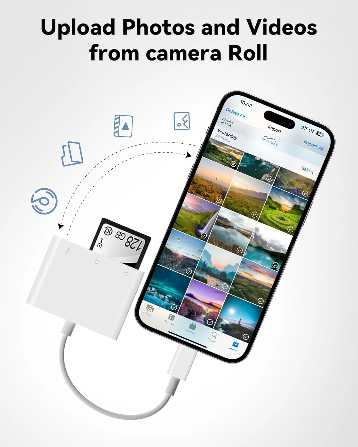 کارت خوان USB-C SD، آداپتور کارت حافظه 3 در 1، دو اسلات با پورت USB برای تلفن، آیپد، مک بوک، دستگاه های اندرویدی کارت خوان USB-C SD، آداپتور کارت حافظه 3 در 1، دو اسلات با پورت USB برای تلفن، آیپد، مک بوک، دستگاه های اندرویدی