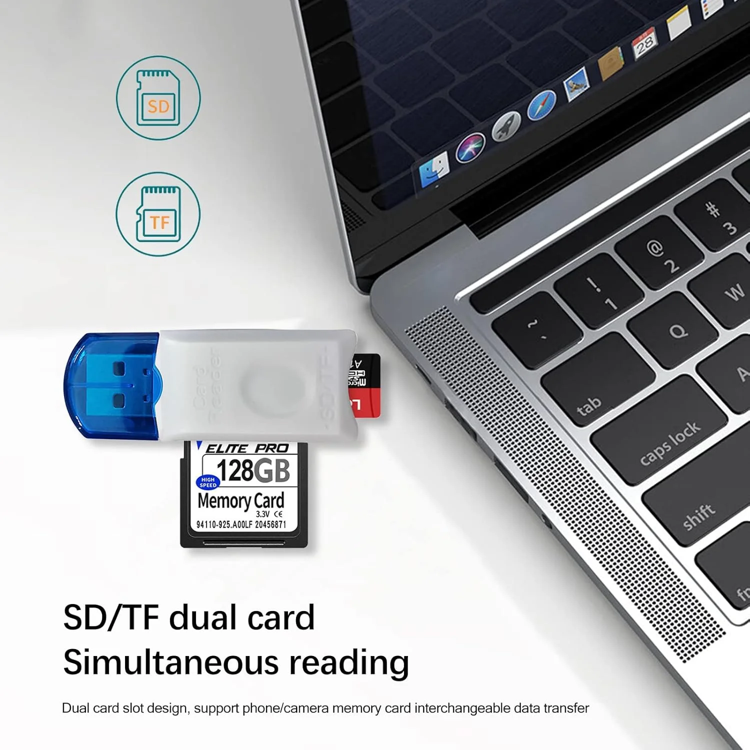 پک چهارتایی کارت خوان USB SD برای کامپیوتر، آداپتور کارت Micro SD به USB، کارت خوان حافظه دوربین برای لپ تاپ پک چهارتایی کارت خوان USB SD برای کامپیوتر، آداپتور کارت Micro SD به USB، کارت خوان حافظه دوربین برای لپ تاپ