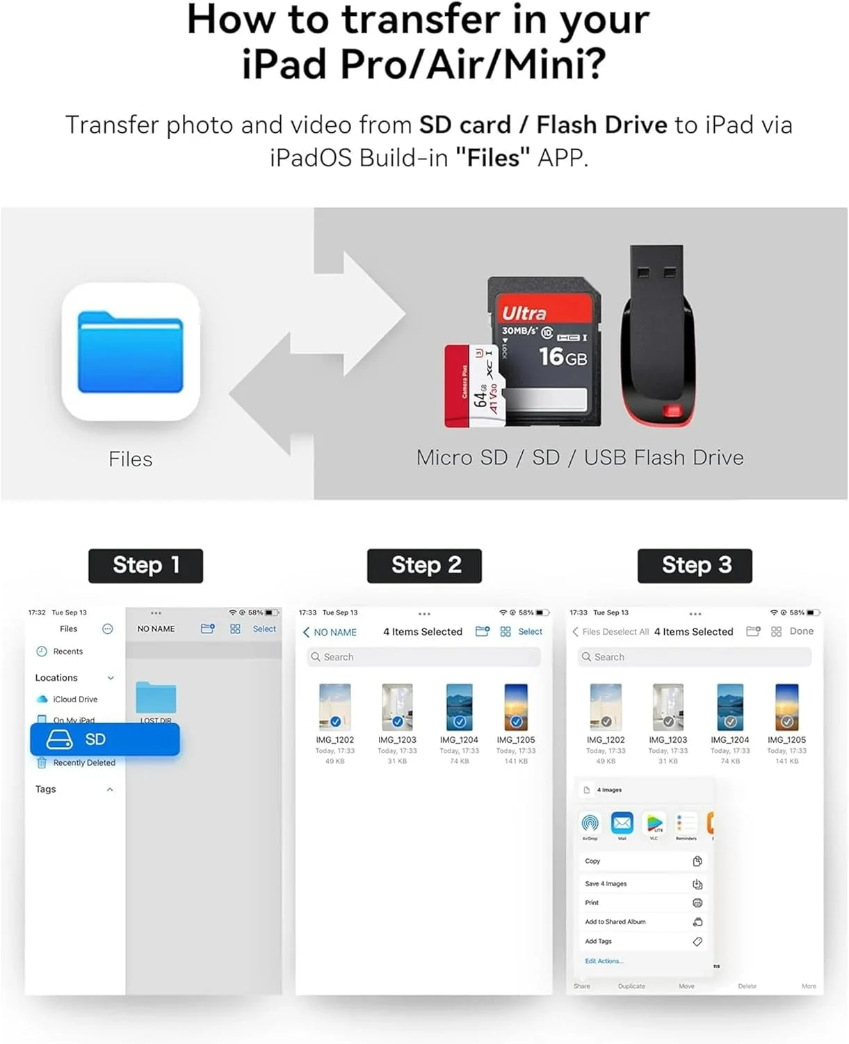 کارت خوان حافظه اس دی USB C برای آیفون 15، آیپد، مک، آداپتور کارت دوربین تریل حافظه USB-C سه در یک با دو اسلات و پورت USB برای مک بوک پرو/ایر/مینی، لپ تاپ اندروید و سایر دستگاه های USBC Typec کارت خوان حافظه اس دی USB C برای آیفون 15، آیپد، مک، آداپتور کارت دوربین تریل حافظه USB-C سه در یک با دو اسلات و پورت USB برای مک بوک پرو/ایر/مینی، لپ تاپ اندروید و سایر دستگاه های USBC Typec