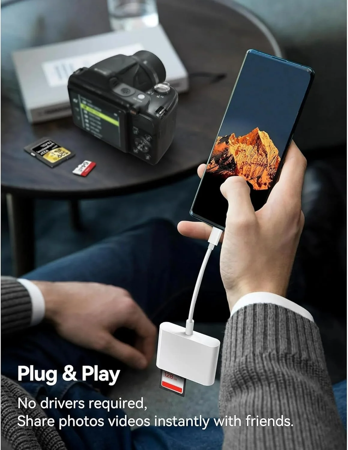 کارت خوان حافظه اس دی USB C برای آیفون 15، آیپد، مک، آداپتور کارت دوربین تریل حافظه USB-C سه در یک با دو اسلات و پورت USB برای مک بوک پرو/ایر/مینی، لپ تاپ اندروید و سایر دستگاه های USBC Typec کارت خوان حافظه اس دی USB C برای آیفون 15، آیپد، مک، آداپتور کارت دوربین تریل حافظه USB-C سه در یک با دو اسلات و پورت USB برای مک بوک پرو/ایر/مینی، لپ تاپ اندروید و سایر دستگاه های USBC Typec