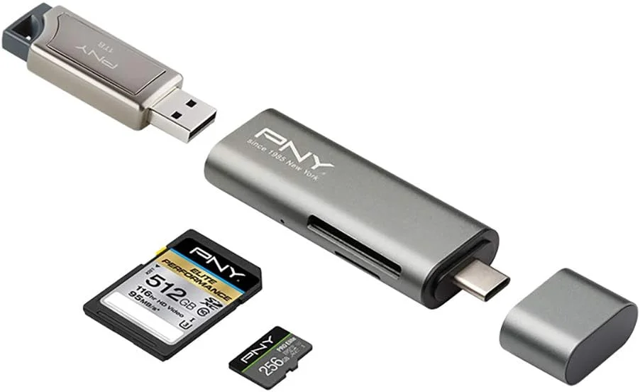 کارت‌خوان/آداپتور USB 3.1 Type-C پی ان وای - P-CRMUS3A-BX