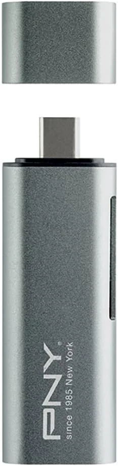 آداپتور کارت خوان USB-C پی ان وای برای کارت SD و MicroSD آداپتور کارت خوان USB-C پی ان وای برای کارت SD و MicroSD