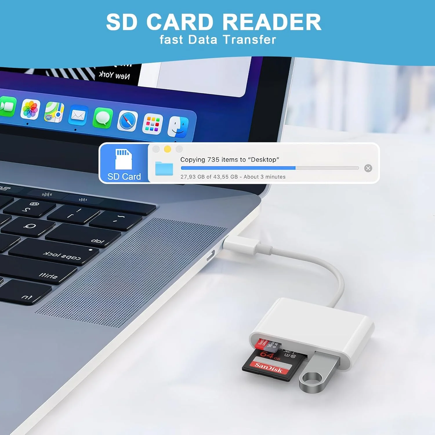 کارت خوان SD با پورت USB-C، آداپتور کارت حافظه USBC به Micro SD با دو درگاه به همراه آداپتور دوربین USB 2.0 برای دوربین دیجیتال، آیفون 15/16/17، آیپد، مک، مک بوک پرو/ایر، اندروید، لپ تاپ کارت خوان SD با پورت USB-C، آداپتور کارت حافظه USBC به Micro SD با دو درگاه به همراه آداپتور دوربین USB 2.0 برای دوربین دیجیتال، آیفون 15/16/17، آیپد، مک، مک بوک پرو/ایر، اندروید، لپ تاپ