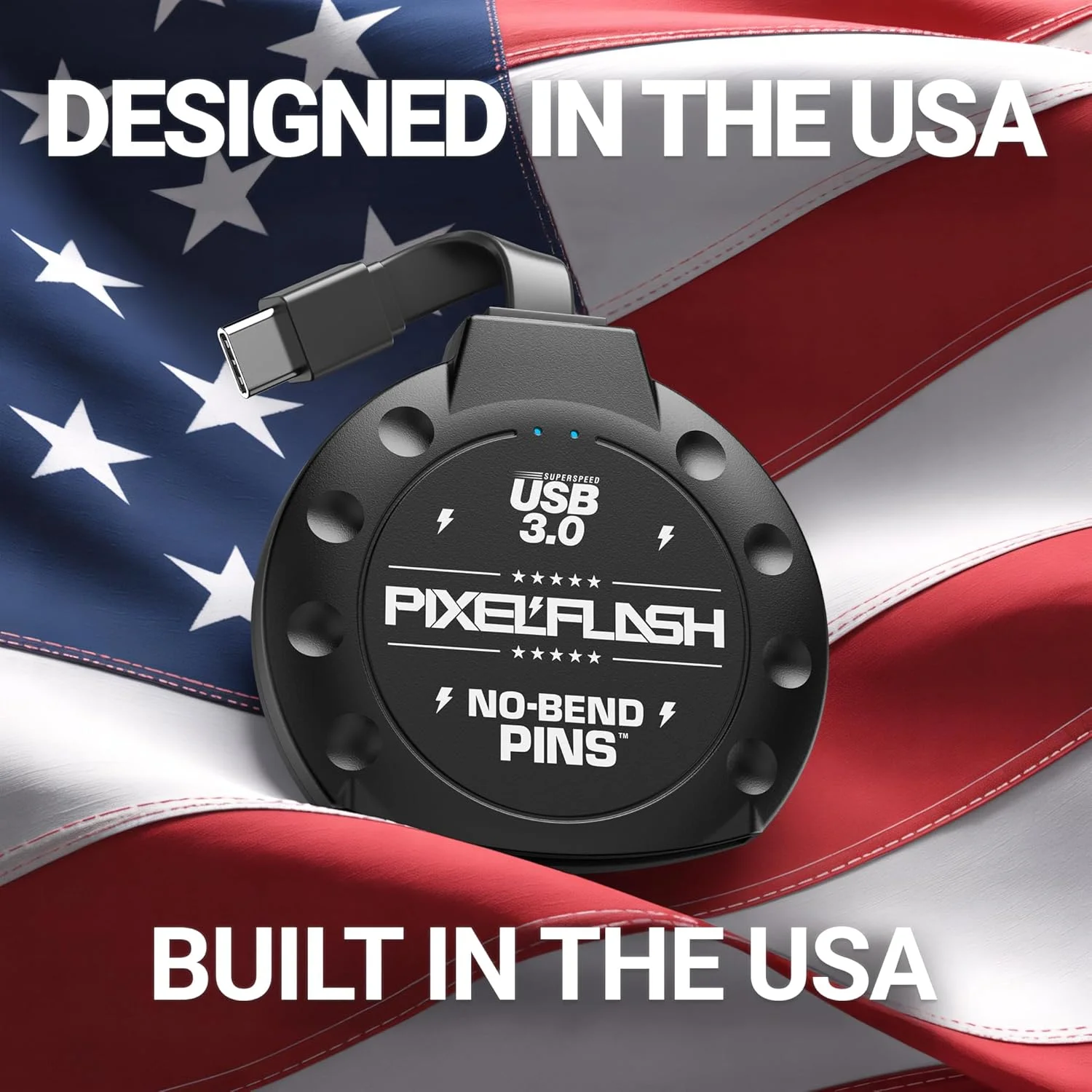 کارت خوان حافظه فشرده PixelFlash CF با پورت USB نوع C (مشکی) - کارت خوان حافظه فشرده با کابل USB 3.1 نوع C، سرعت انتقال فایل 5 گیگابیت بر ثانیه، فناوری پین های بدون خمش، پشتیبانی از UDMA-7، بدنه ضد لغزش و ضد خش