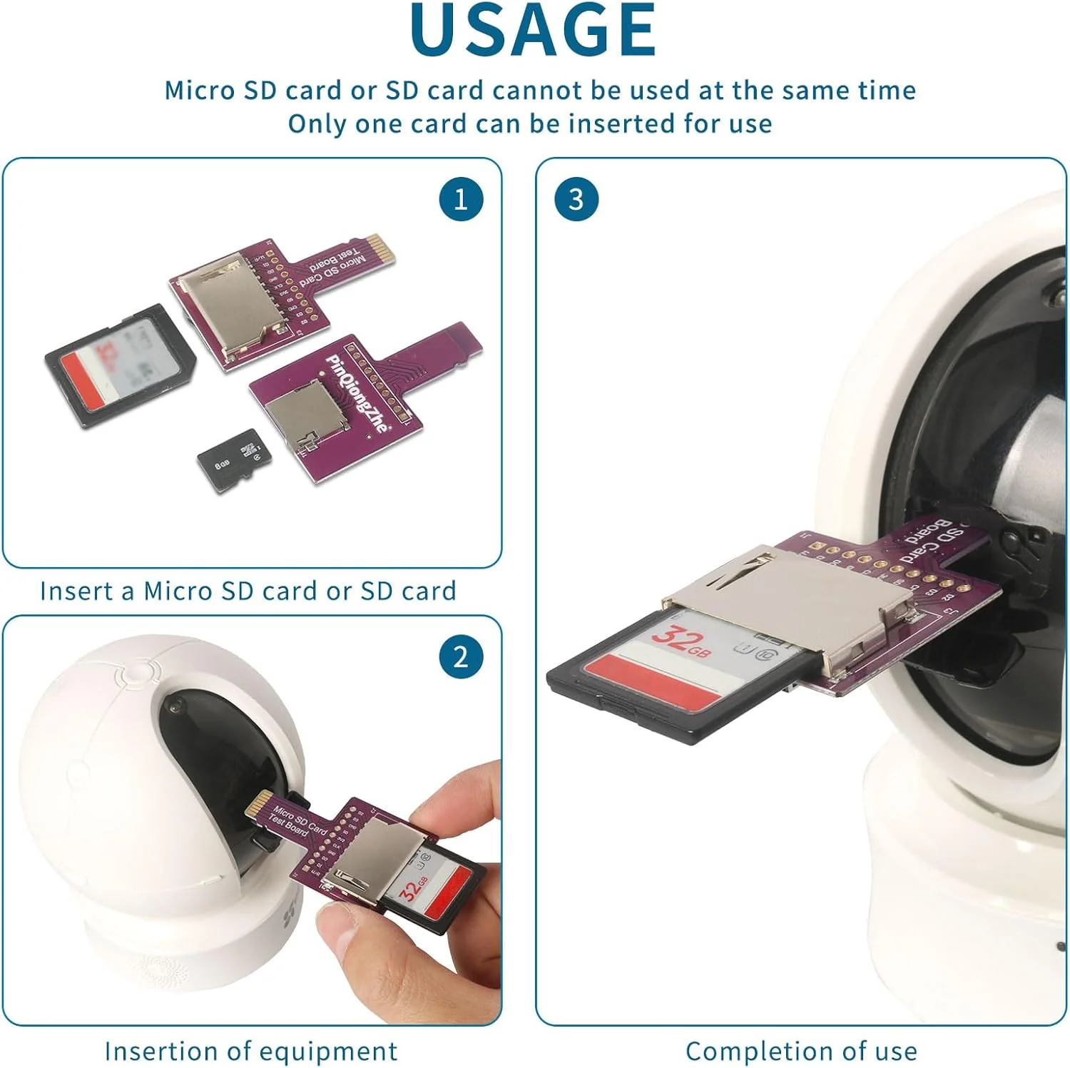 کیت کارت حافظه میکرو SD، آداپتور افزایش طول نر به ماده، ابزارهای تست، GPS خودرو، پرینتر سه بعدی، کارت خوان میکرو SD به کارت SD