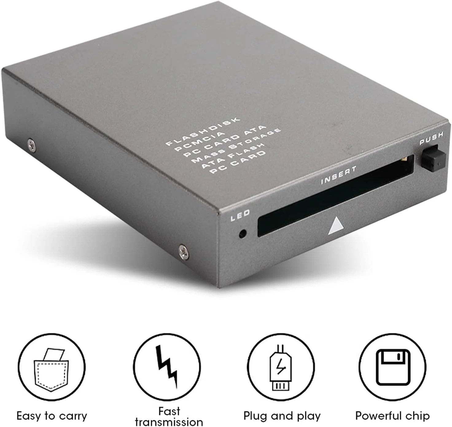 کارت خوان USB 2.0 PCMCIA، رابط USB 2.0 به کارت PC ATA، PCMCIA، کارت خوان حافظه کارت PC با پشتیبانی از 20MB-20G، اتصال و پخش آسان، تعویض سریع