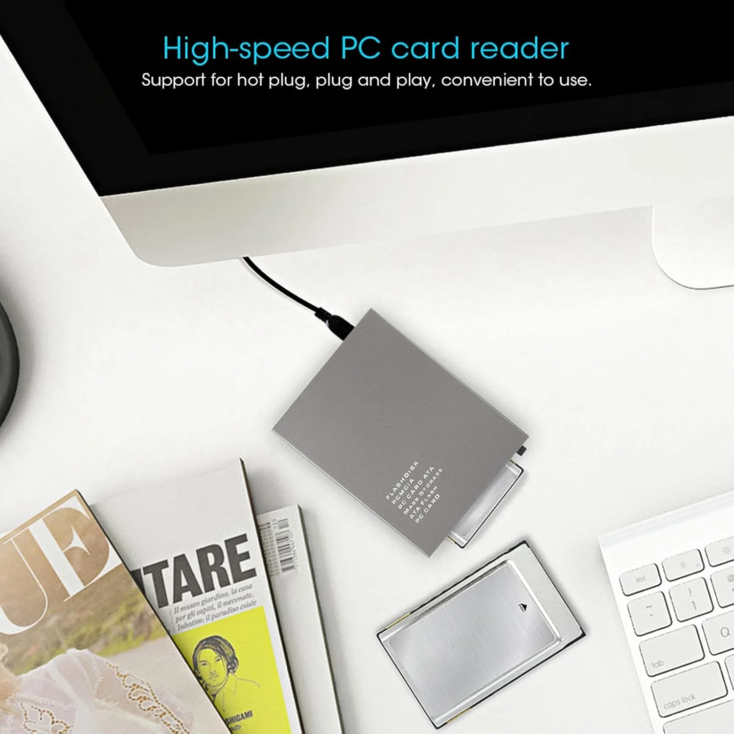 کارت خوان USB 2.0 PCMCIA، رابط USB 2.0 به کارت PC ATA، PCMCIA، کارت خوان حافظه کارت PC با پشتیبانی از 20MB-20G، اتصال و پخش آسان، تعویض سریع