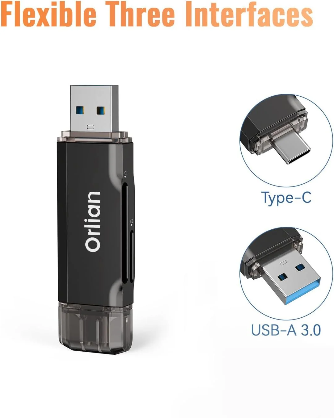 کارت خوان حافظه SD USB 3.0 با دو پورت USB A و USB C به آداپتور کارت حافظه Micro SD/SD، سازگار با ویندوز، مک بوک پرو/ایر، آیفون 15 پرو/مکس، اندروید (کارت SD شامل نمی شود)