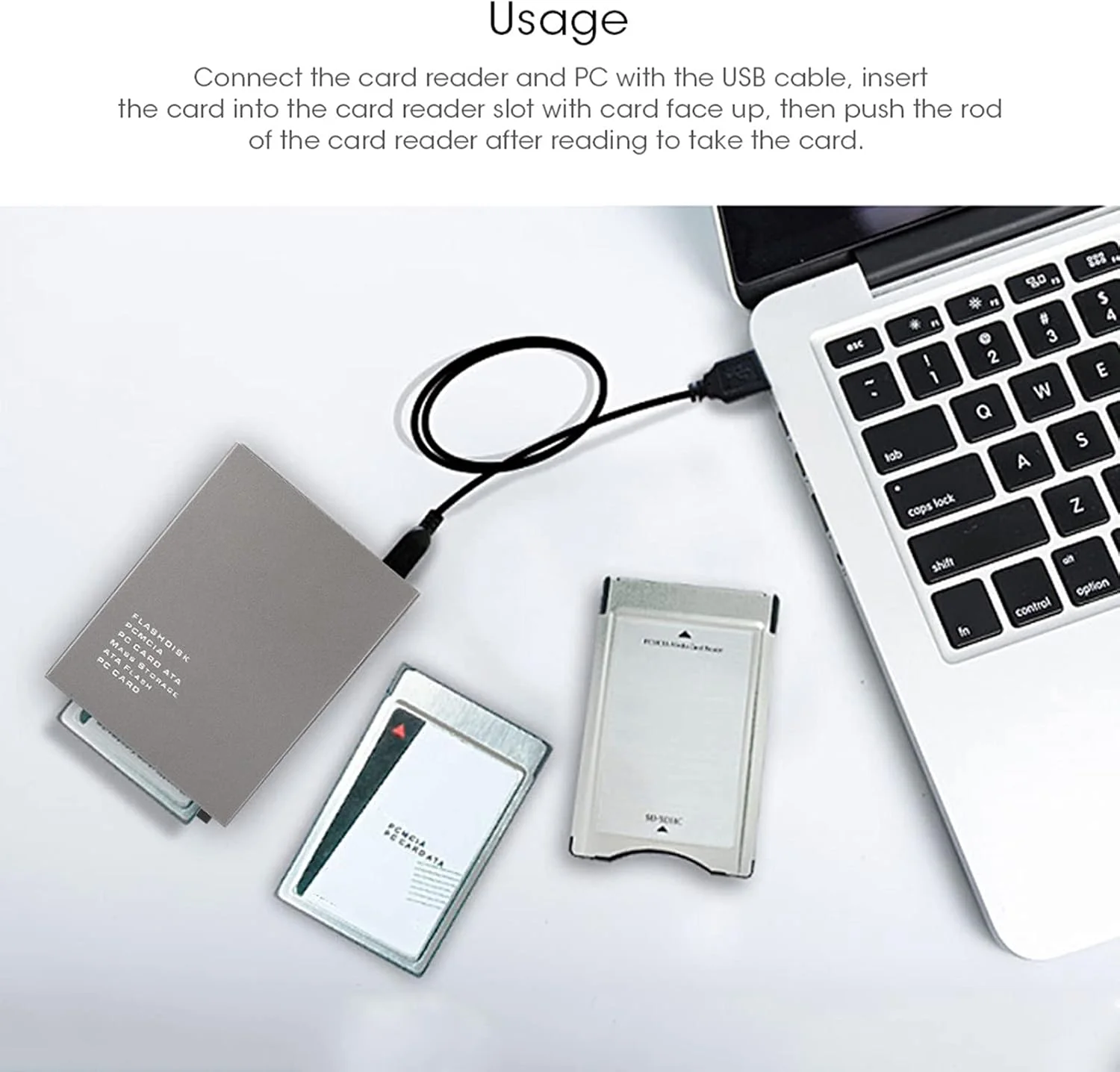 کارت خوان USB 2.0 PCMCIA، رابط USB 2.0 به کارت PC ATA، PCMCIA، کارت خوان حافظه کارت PC با پشتیبانی از 20MB-20G، اتصال و پخش آسان، تعویض سریع