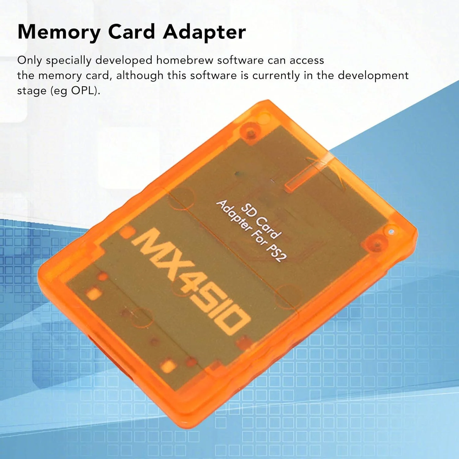 آداپتور کارت حافظه MX4SIO SIO2SD برای PS2، توسعه کارت حافظه برای جایگزینی کارت حافظه خوان SIO برای کنسول PS2 Fat (نارنجی)
