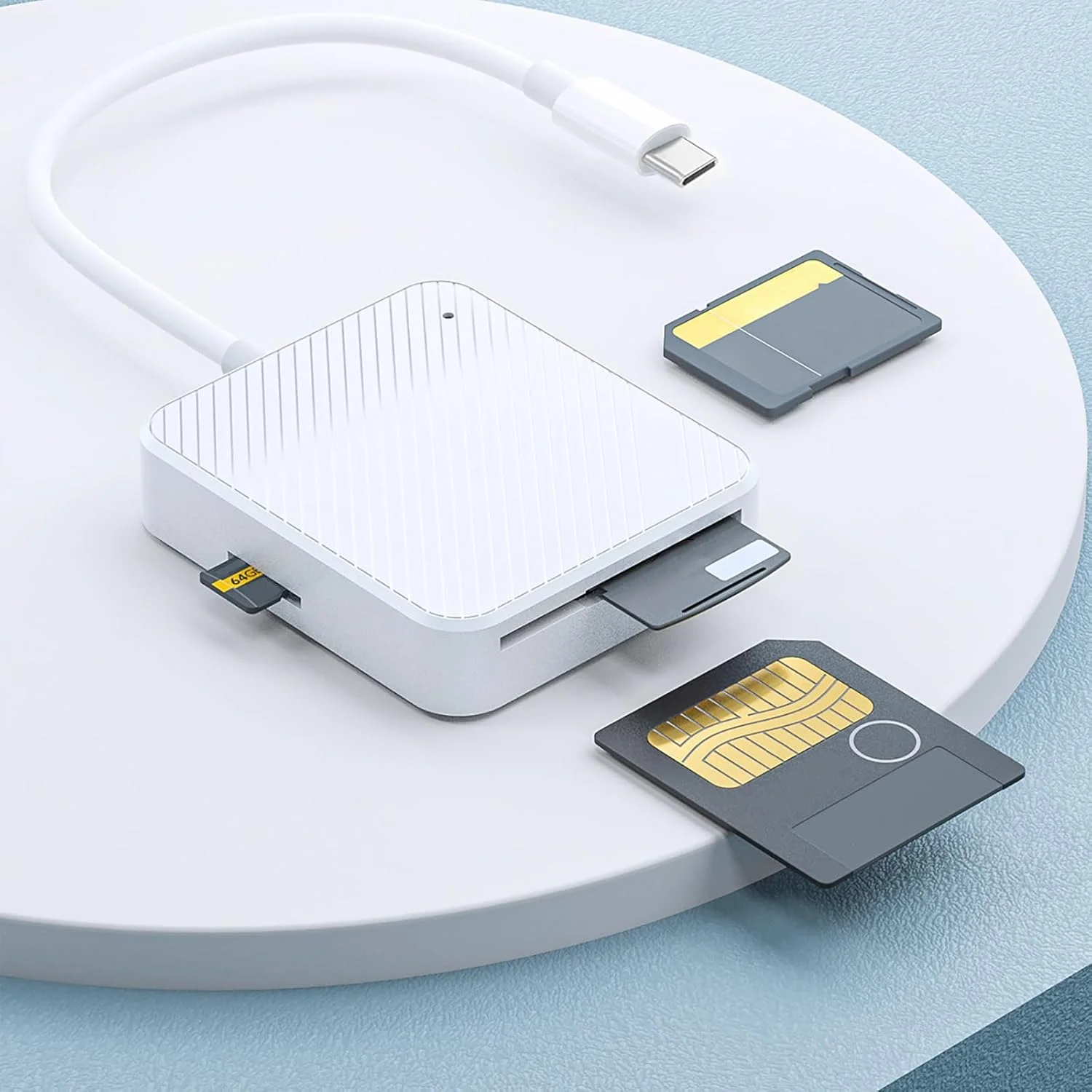 هاب آداپتور کارت خوان چندکاره Type-C USB-C با سرعت بالا، مناسب کارت های حافظه M2 SD SM XD