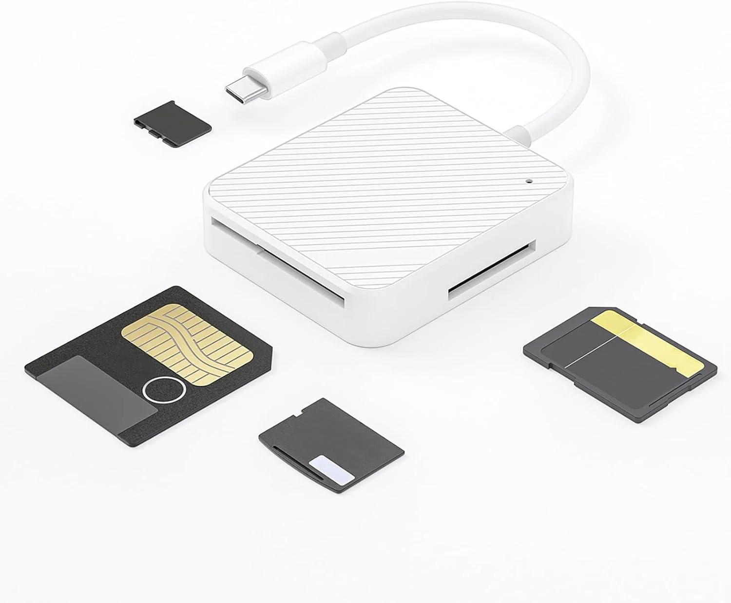 هاب آداپتور کارت خوان چندکاره Type-C USB-C با سرعت بالا، مناسب کارت های حافظه M2 SD SM XD