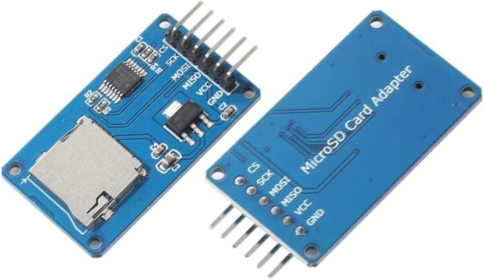ماژول ذخیره سازی کارت Micro SD، برد 6 پین TF، ماژول خواننده آداپتور حافظه، رابط SPI سازگار با Ar-duino (2 عدد)